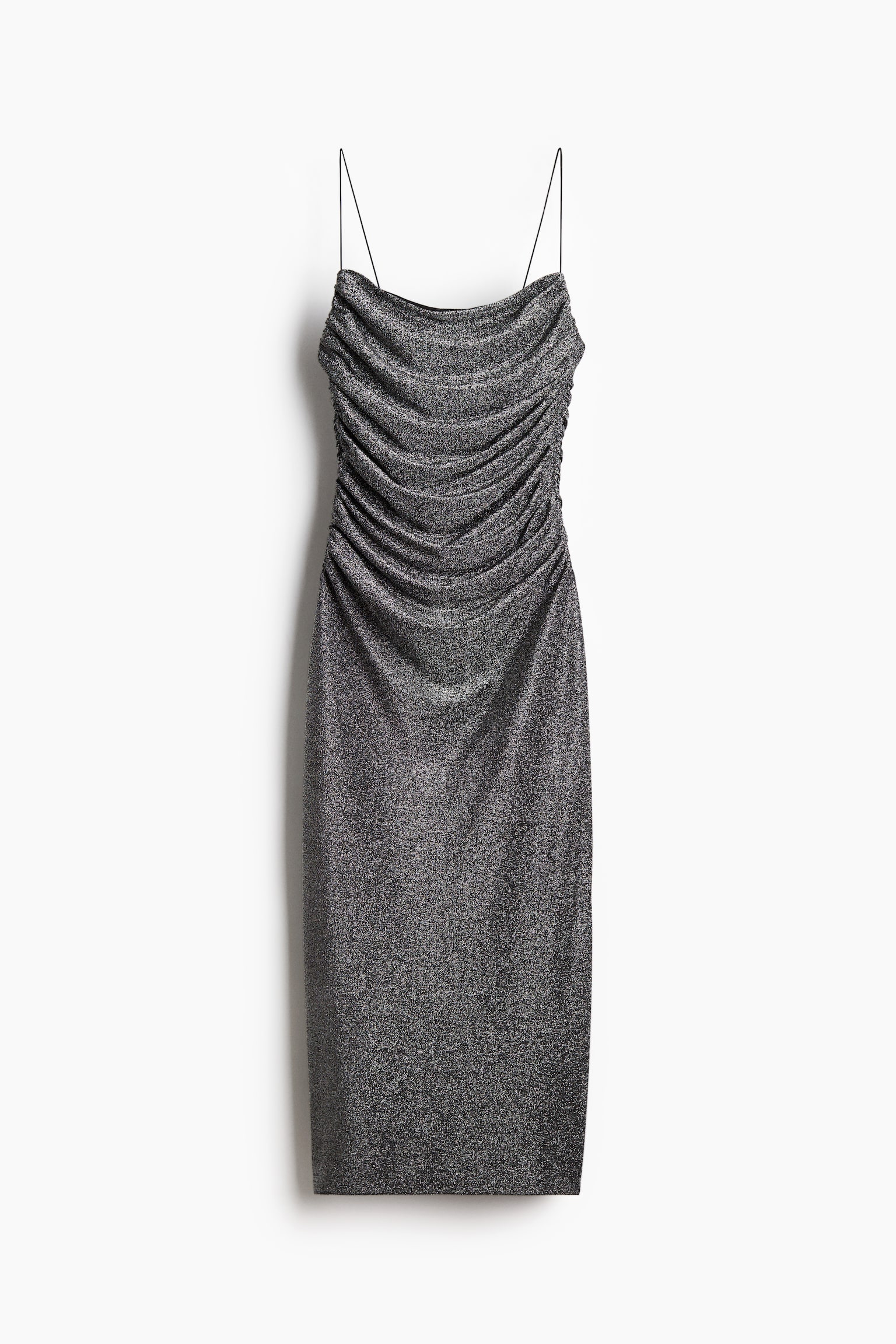 Glittery strappy dress - Dark grey/Burgundy - 2