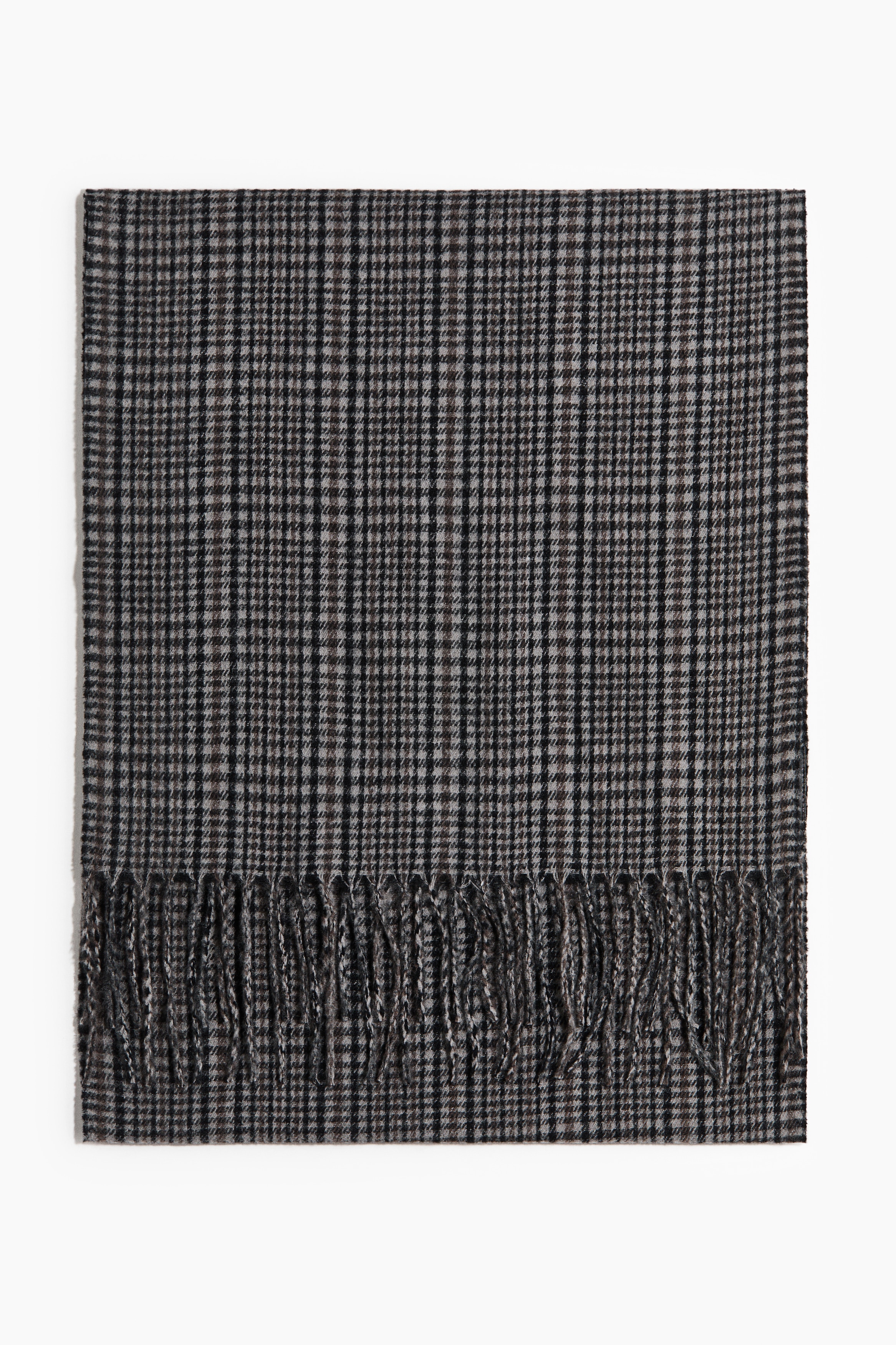 Scarf - Mörkgrå/Rutig/Brun/Hundtandsmönstrad/Mörkbeige/Leopardimitation