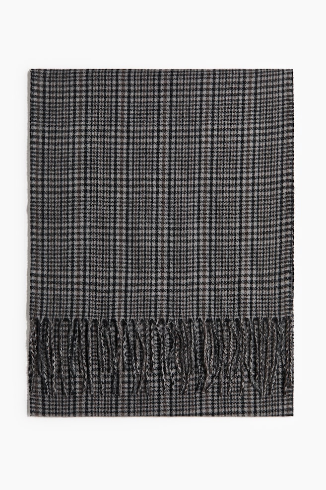 Scarf - Dark grey/Checked/Dark beige/Leopard print/Cream/Brown/Dogtooth pattern - 1