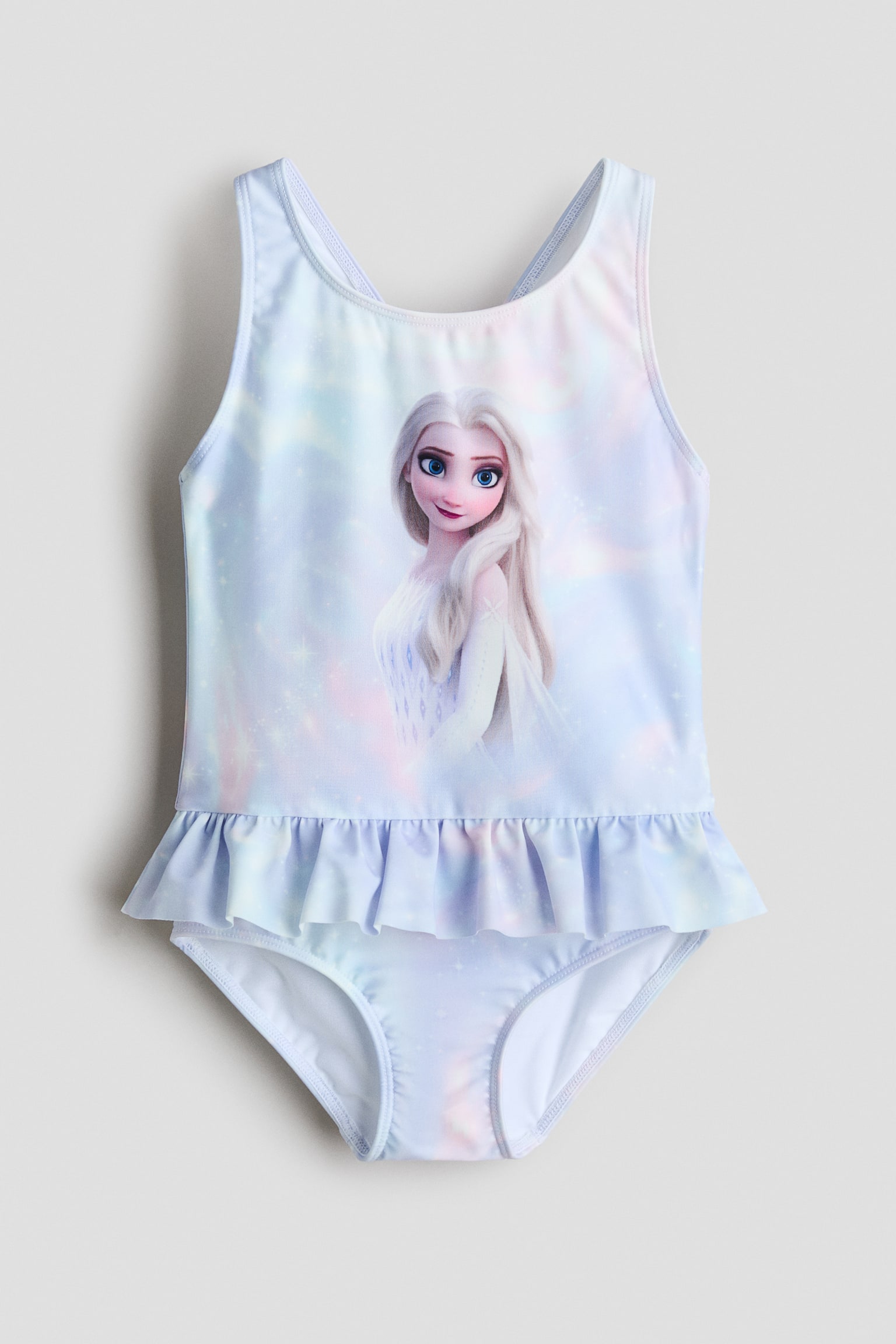 Badedragt med tryk - Hvid/Frost