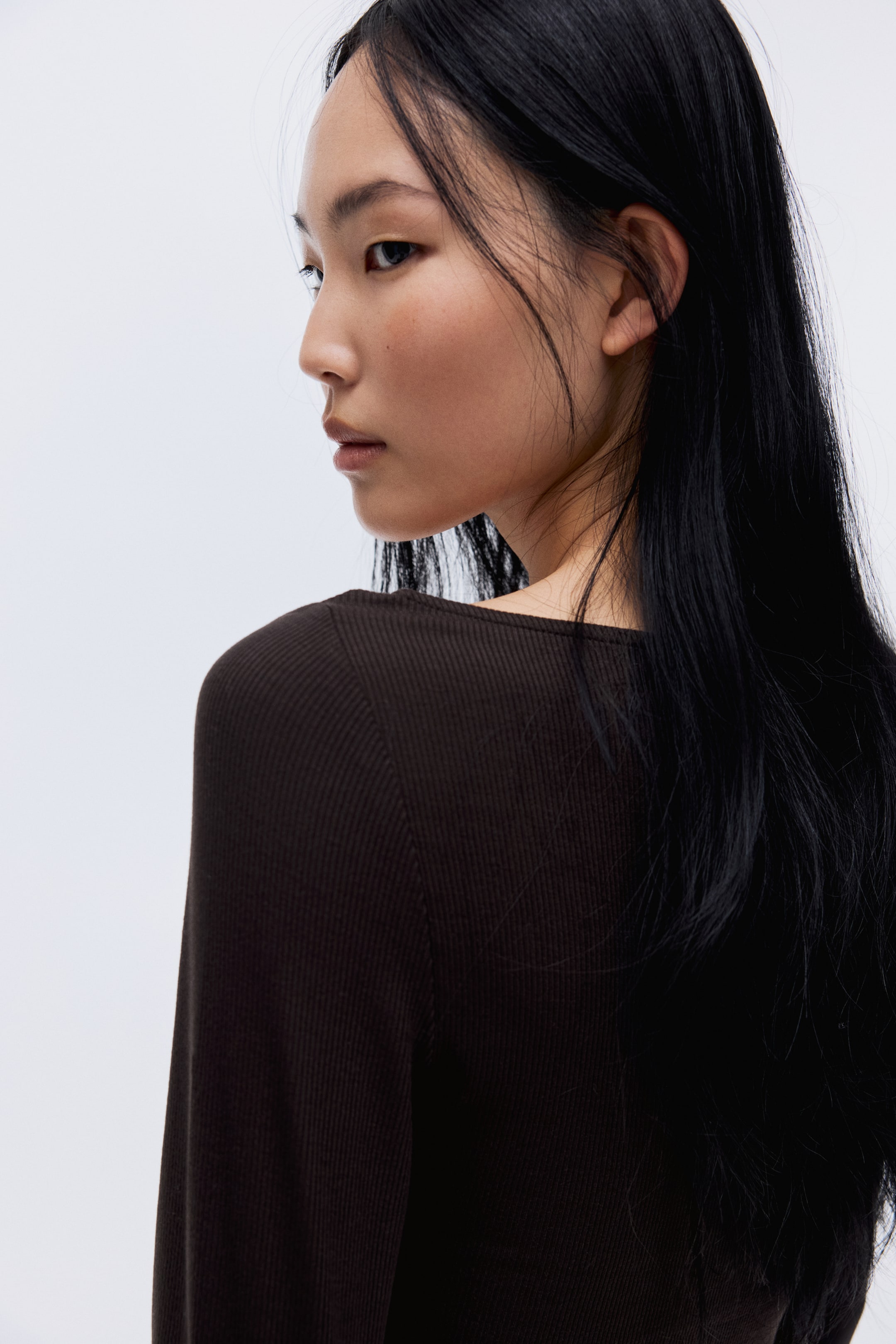 Grösseres Bild ansehen: Shirt mit Spitzenbesatz - Dunkelbraun - DAMEN | H&M CH 3