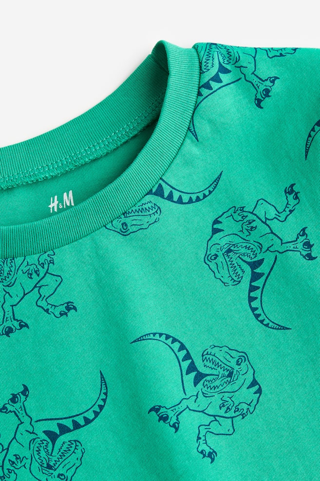 Cotton T-shirt - Green/Dinosaurs/Light khaki green/Dinosaurs/Blue/Block-coloured/Light green/Dinosaurs/dc/dc/dc/dc - 3