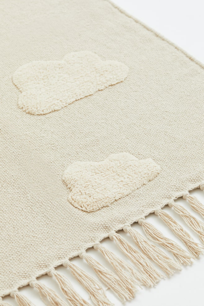 Tufted-pattern rug - Natural white - 4