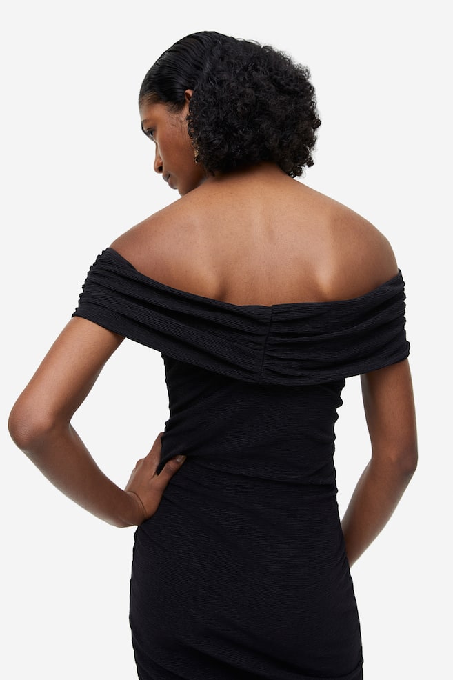 Off-the-shoulder dress - Black/Cream - 6
