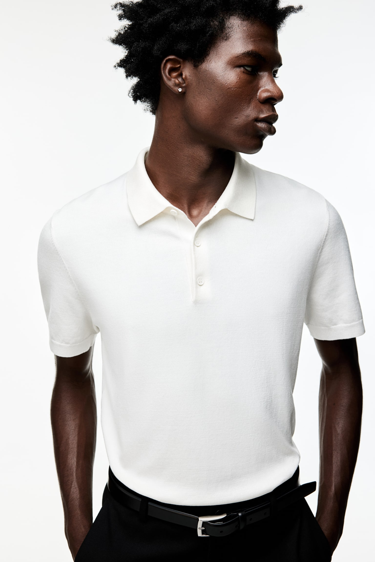 Slim Fit Polo shirt - White/Mint green/Light blue/Yellow/Navy blue/Beige marl - 1