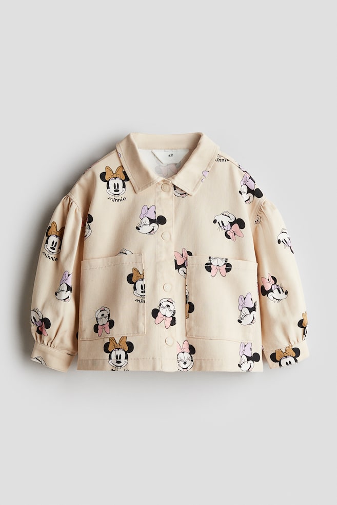 Casaco estampado em sarja - Bege claro/Minnie - 1