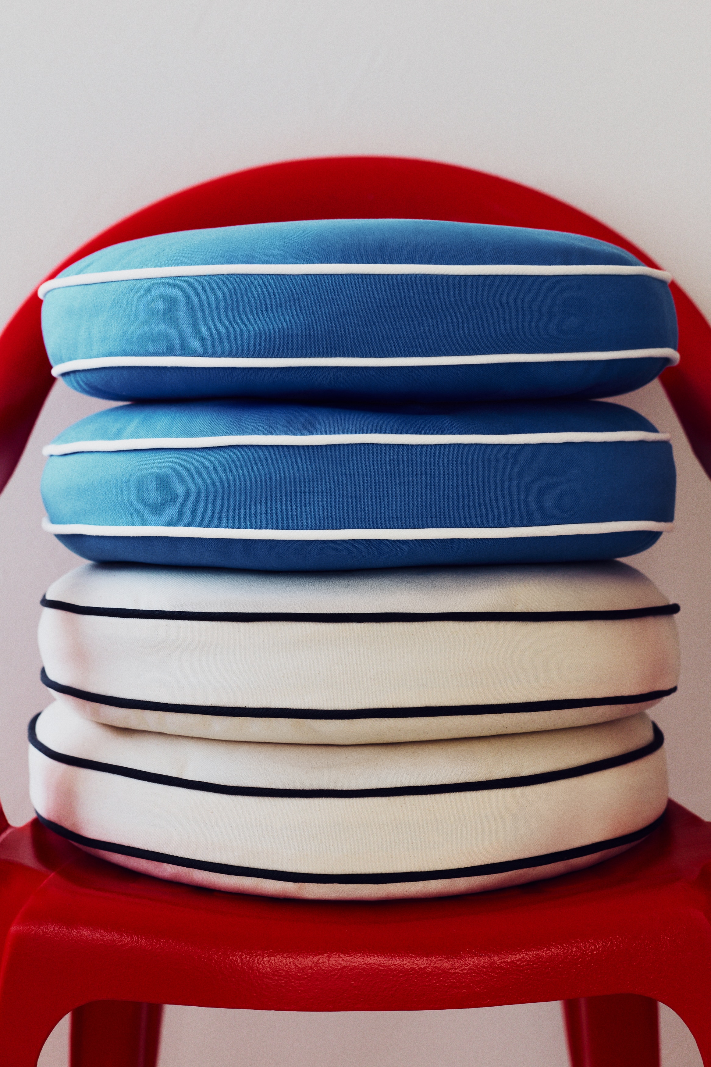 2-pack outdoor seat cushions - Blue/Dark green