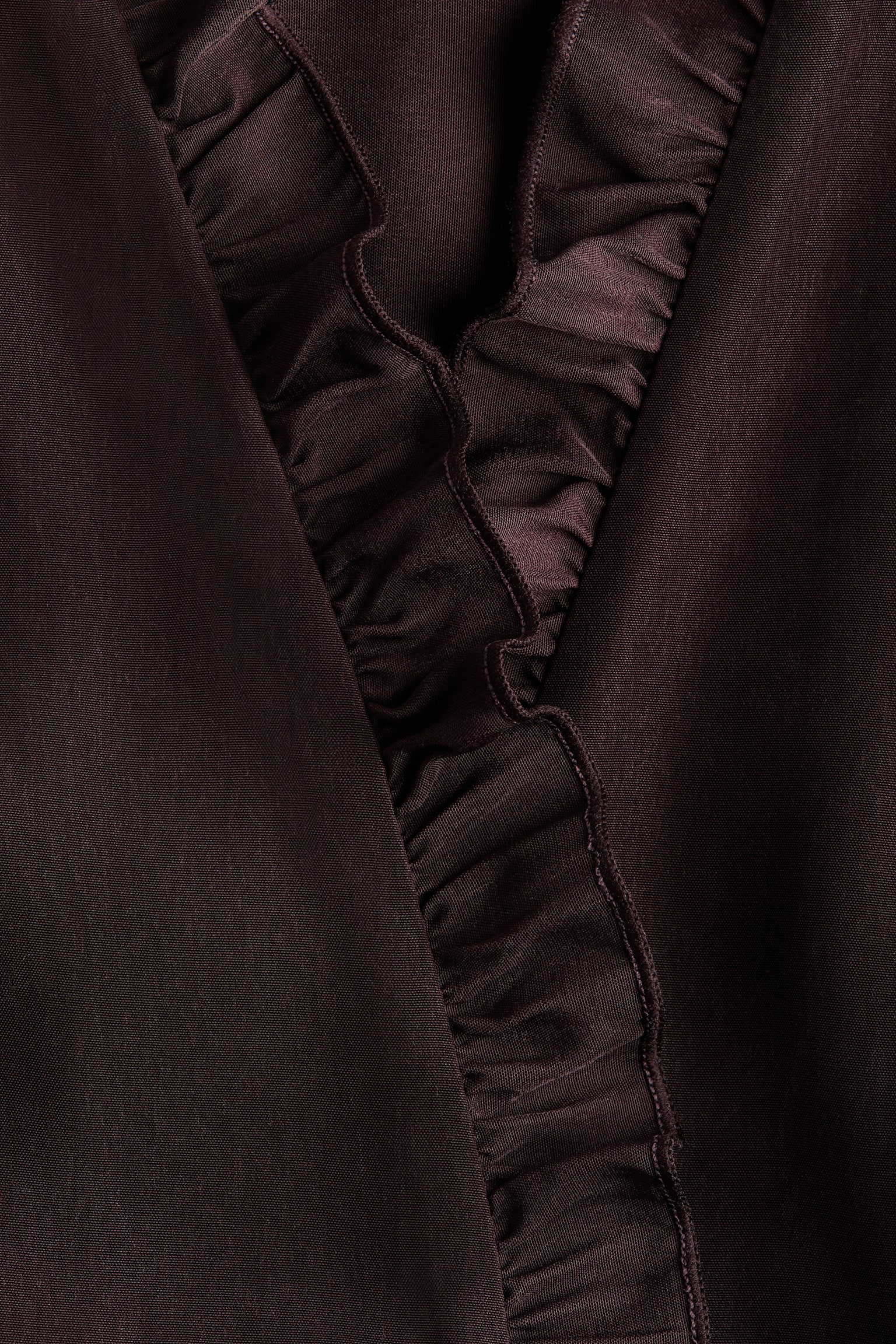 Frill-trimmed dress - Dark brown/Black/Spotted - 4