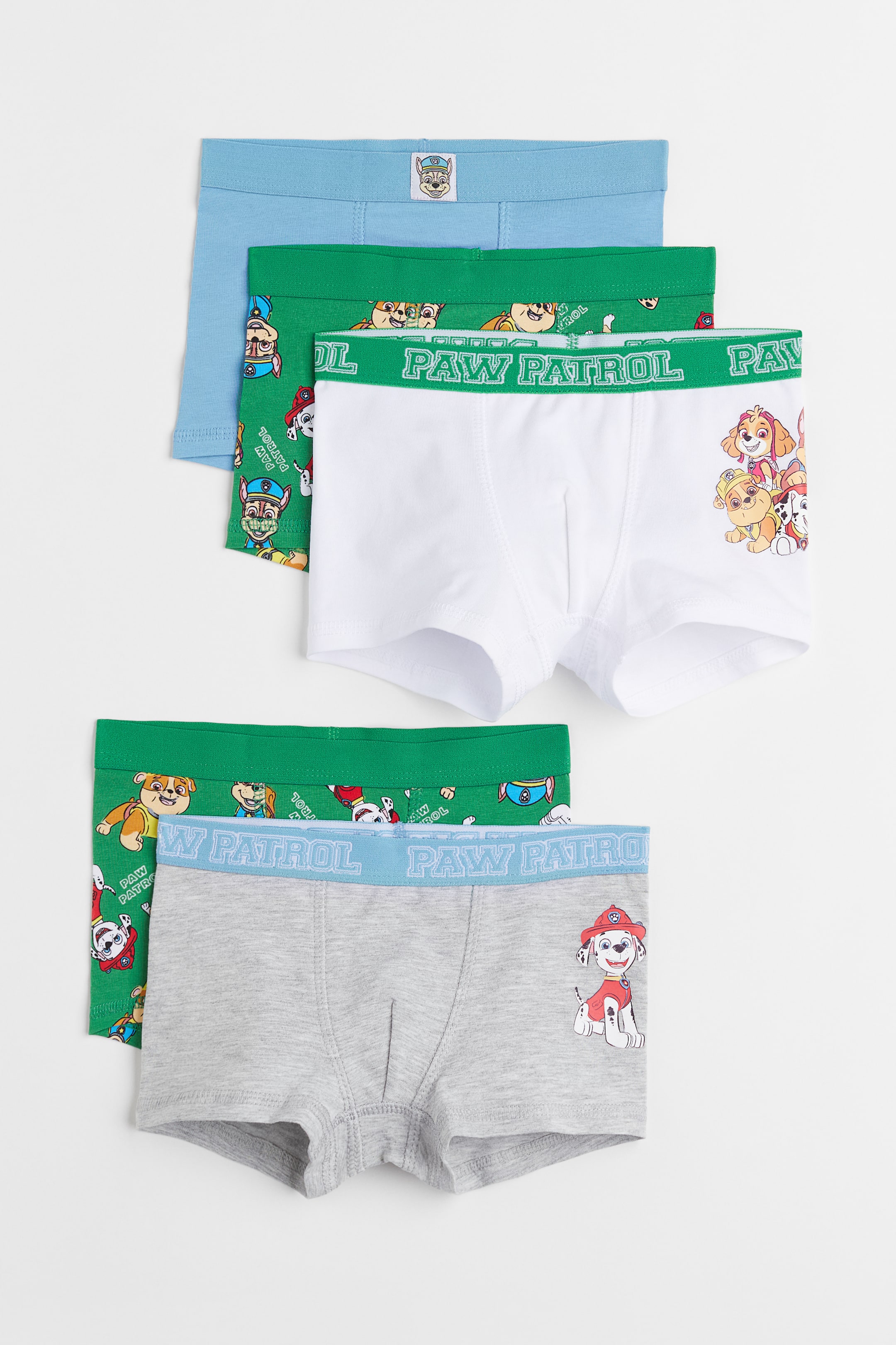 查看大圖: 5件入四角褲 - Green/Paw Patrol - Kids | H&M 1