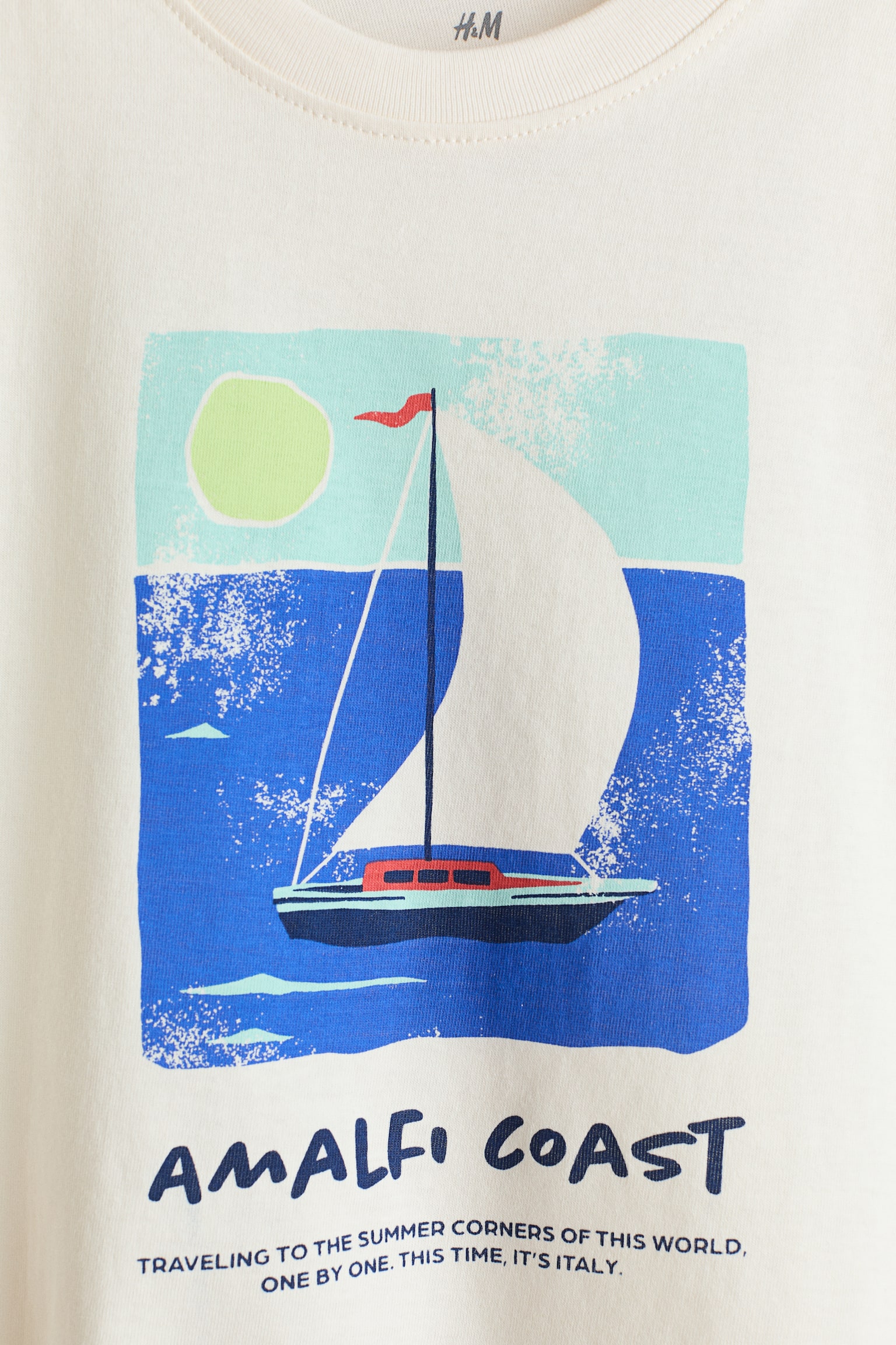 T-shirt estampada - Creme/Amalfi Coast/Creme/Padrão/Cinzento escuro/Pacific/Azul claro/Carro/Turquesa escuro/Beach/Branco/Caranguejos/Castanho escuro/Surfista/Verde caqui/Olhos/Light blue/Miami/Cream/Surf buses/Verde/Basketball - 3