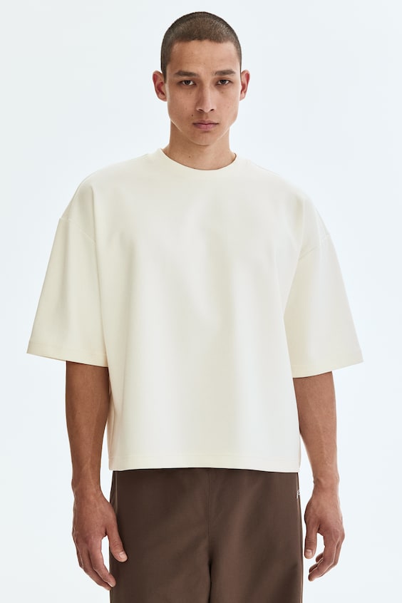 T-shirt z pianki scuba Oversized Fit