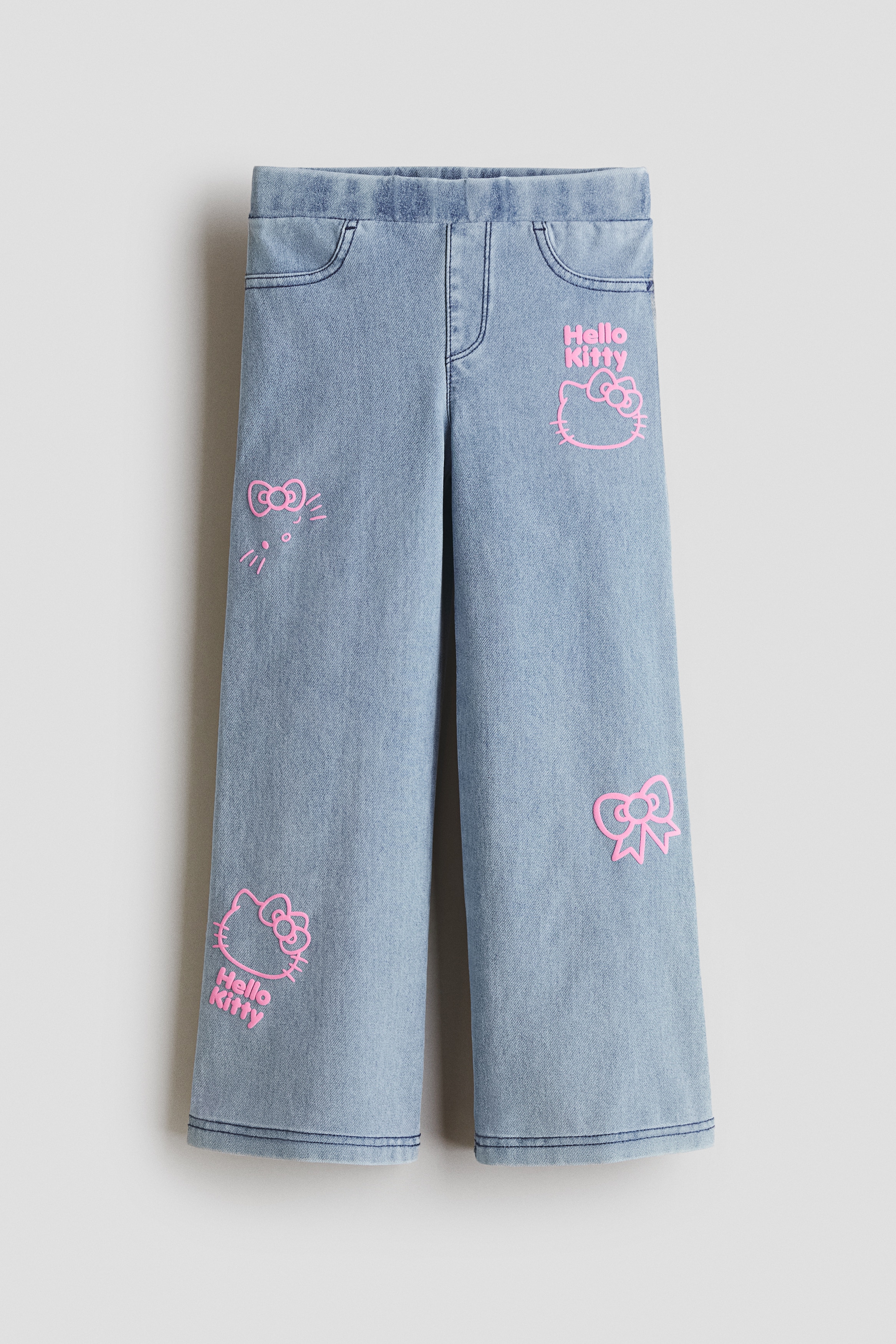 Denim-look wide-leg jeggingsModel