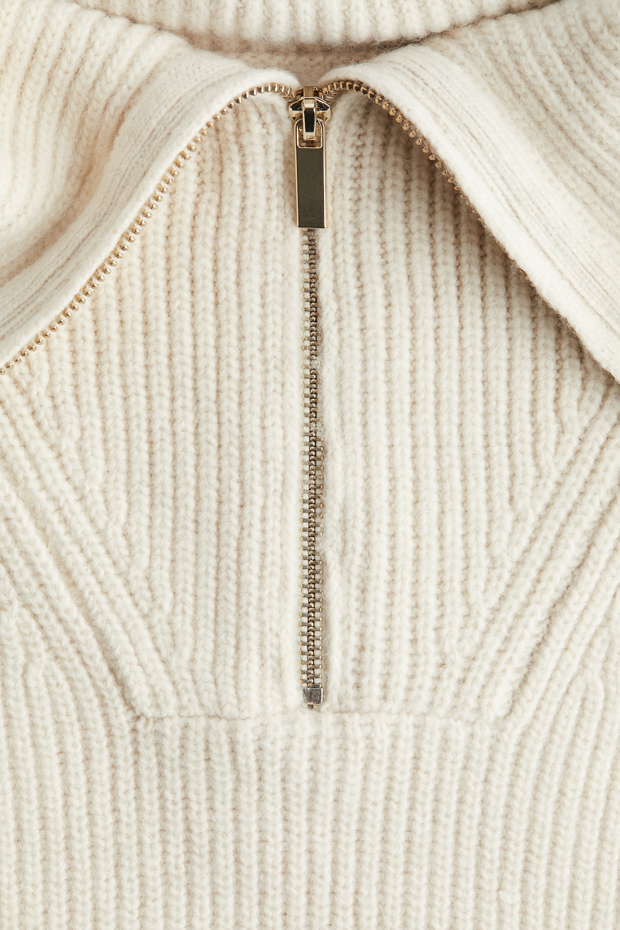 Rib-Knit Half-Zip Sweater - image 3