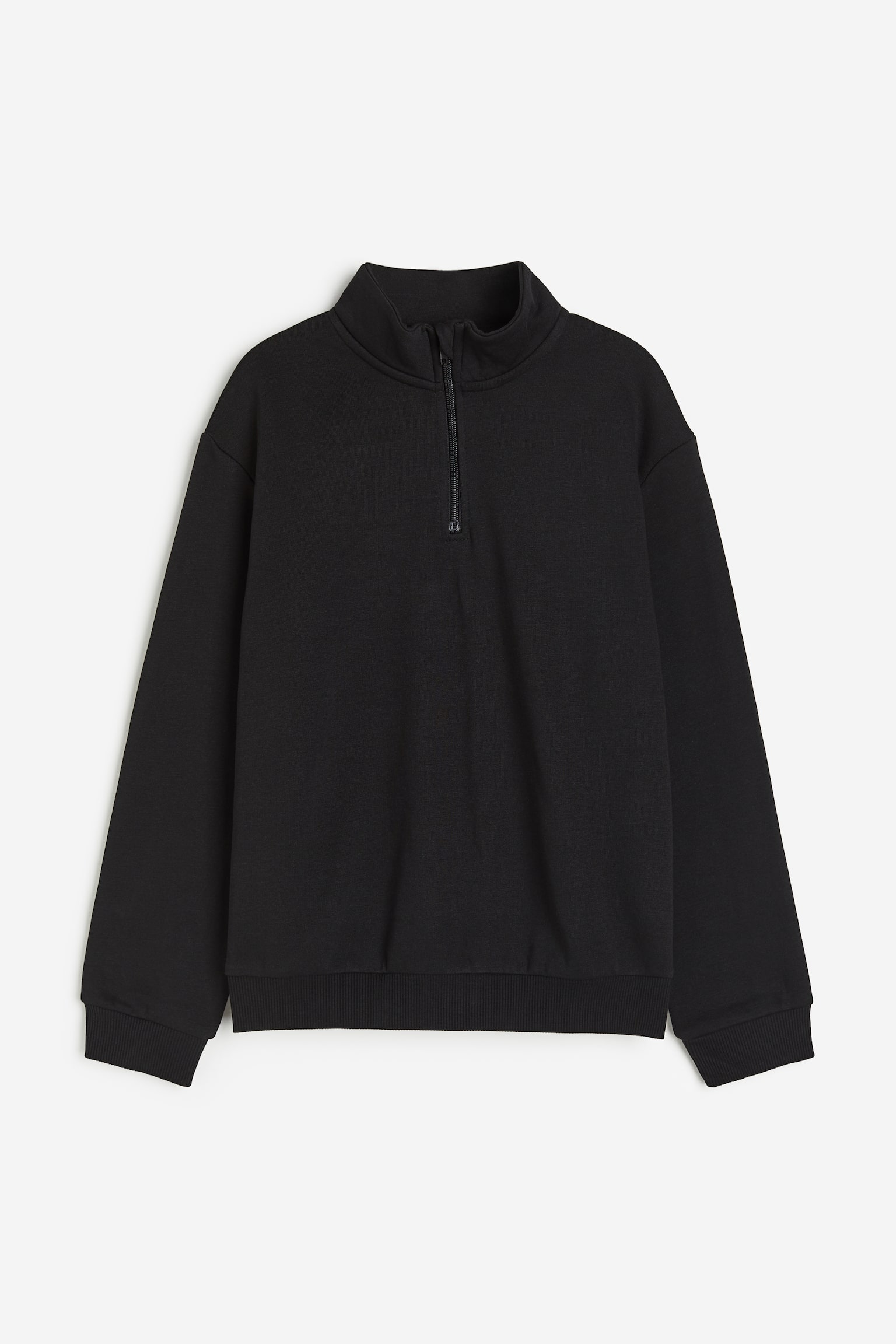 Half Zip Sweater - Black/Light grey marle/NYC - 1