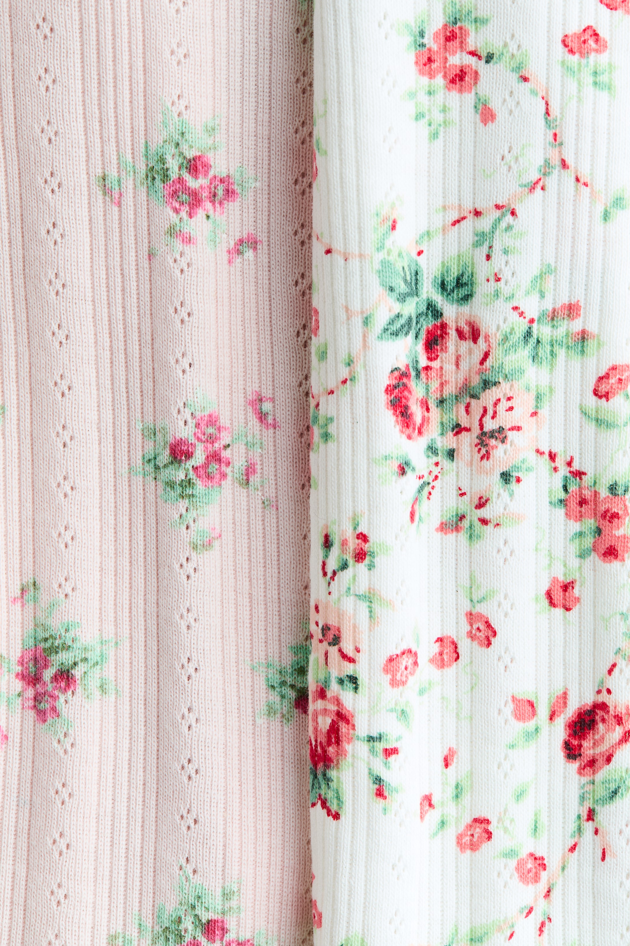 2-Pack Floral-Print Pointelle Bodysuits