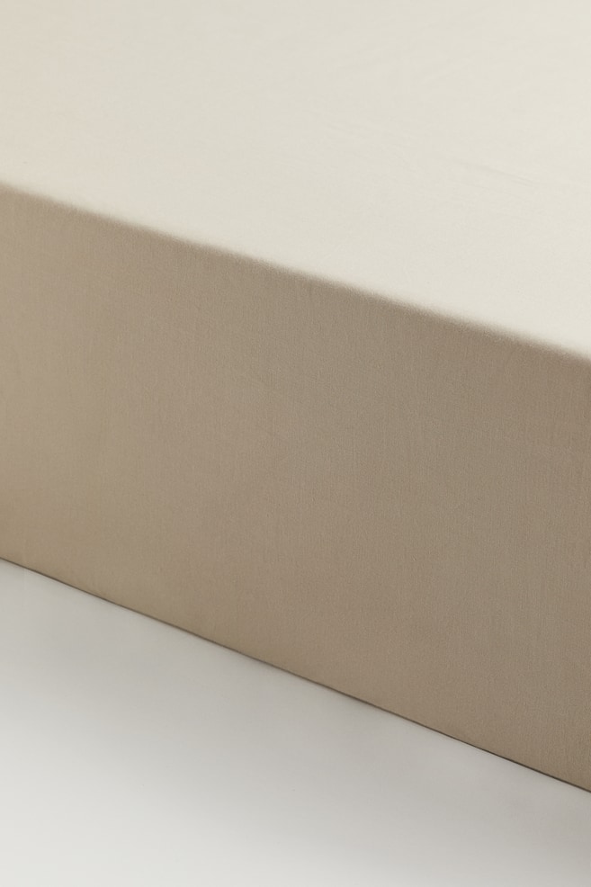 Fitted cotton sheet - Light mole/White/Light beige/Mole/Greige/Grey - 1