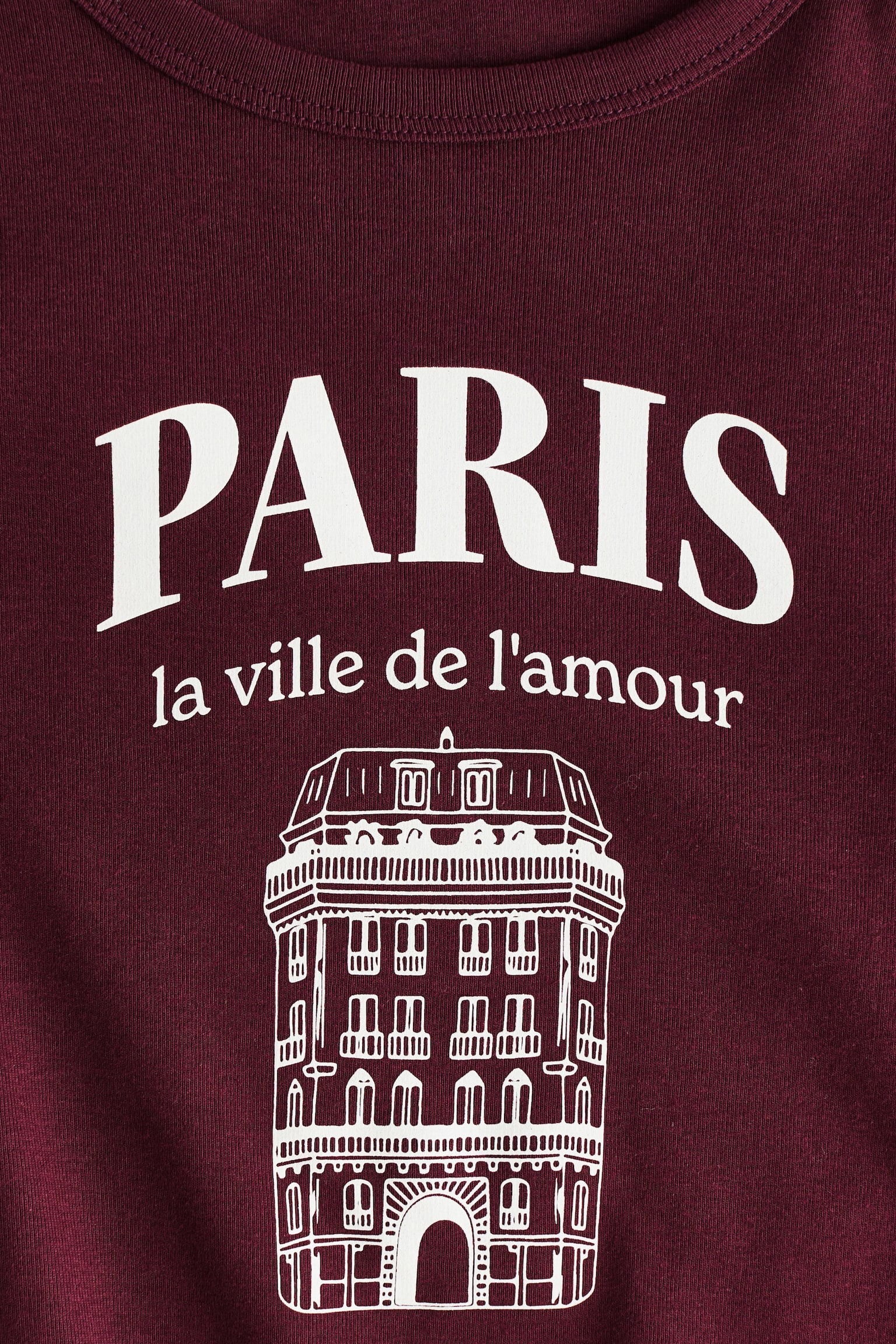 Print-motif T-shirt - Burgundy/Paris - 5