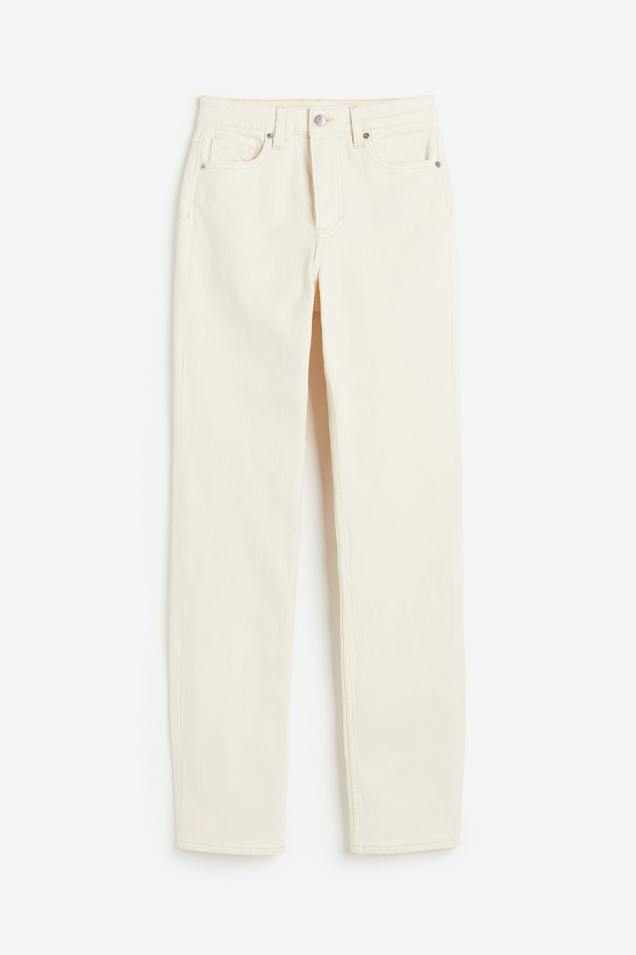 Slim Straight High Jeans - Cream - Ladies | H&M GB 6