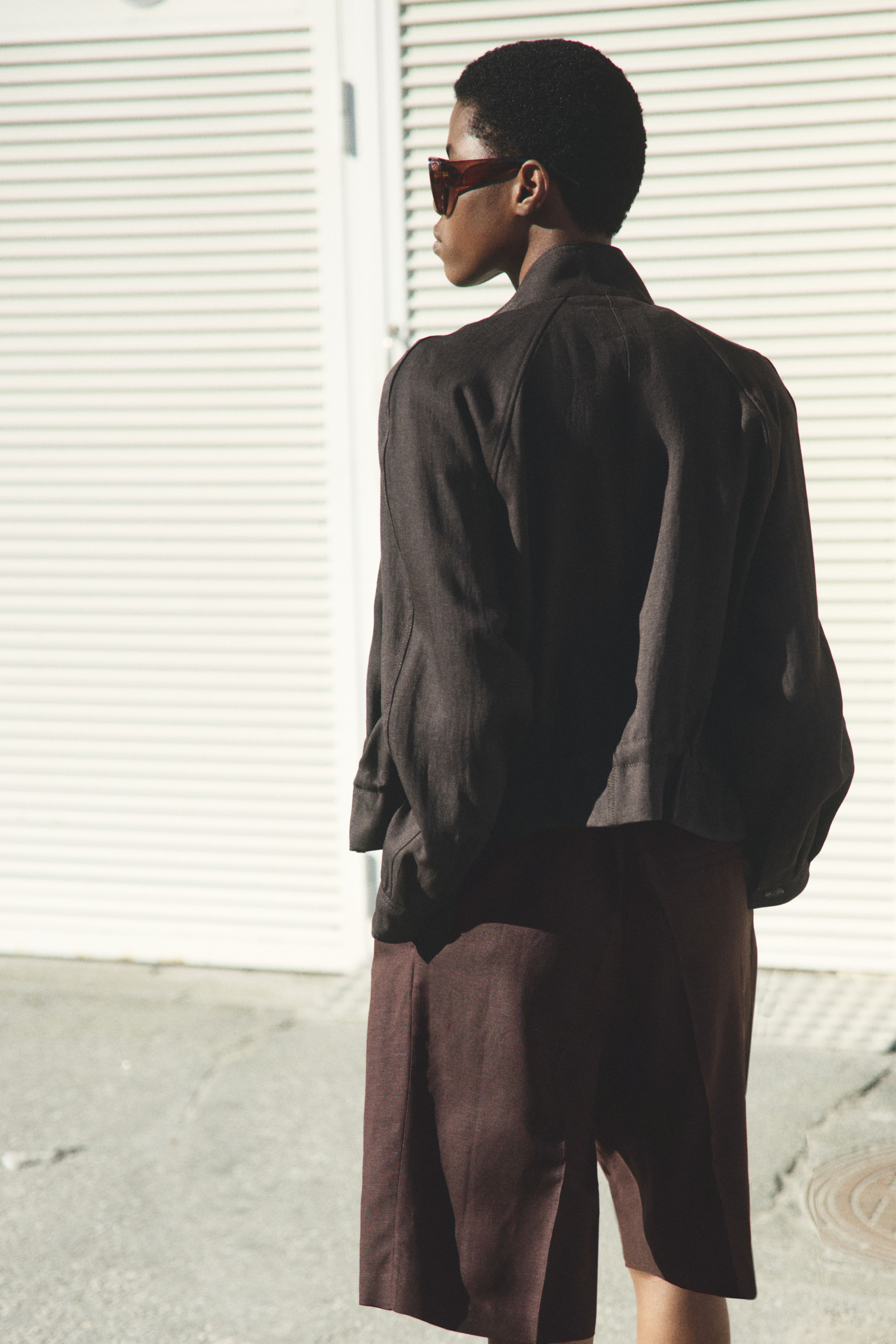 Linen-Blend Bermuda Shorts