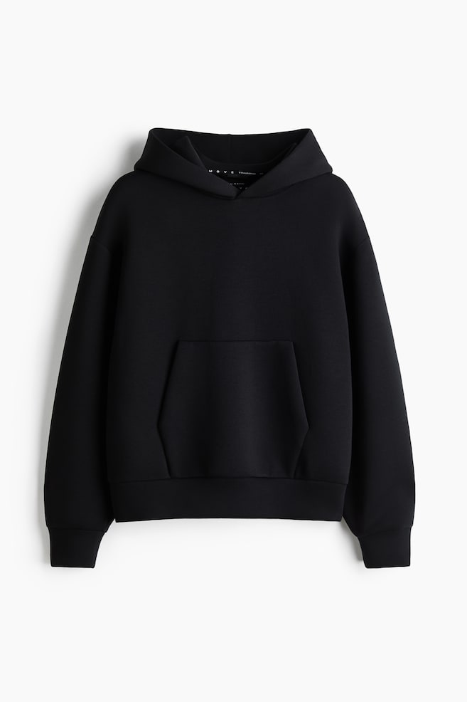 Oversized Sports Hoodie with DryMove™ - Black - 1