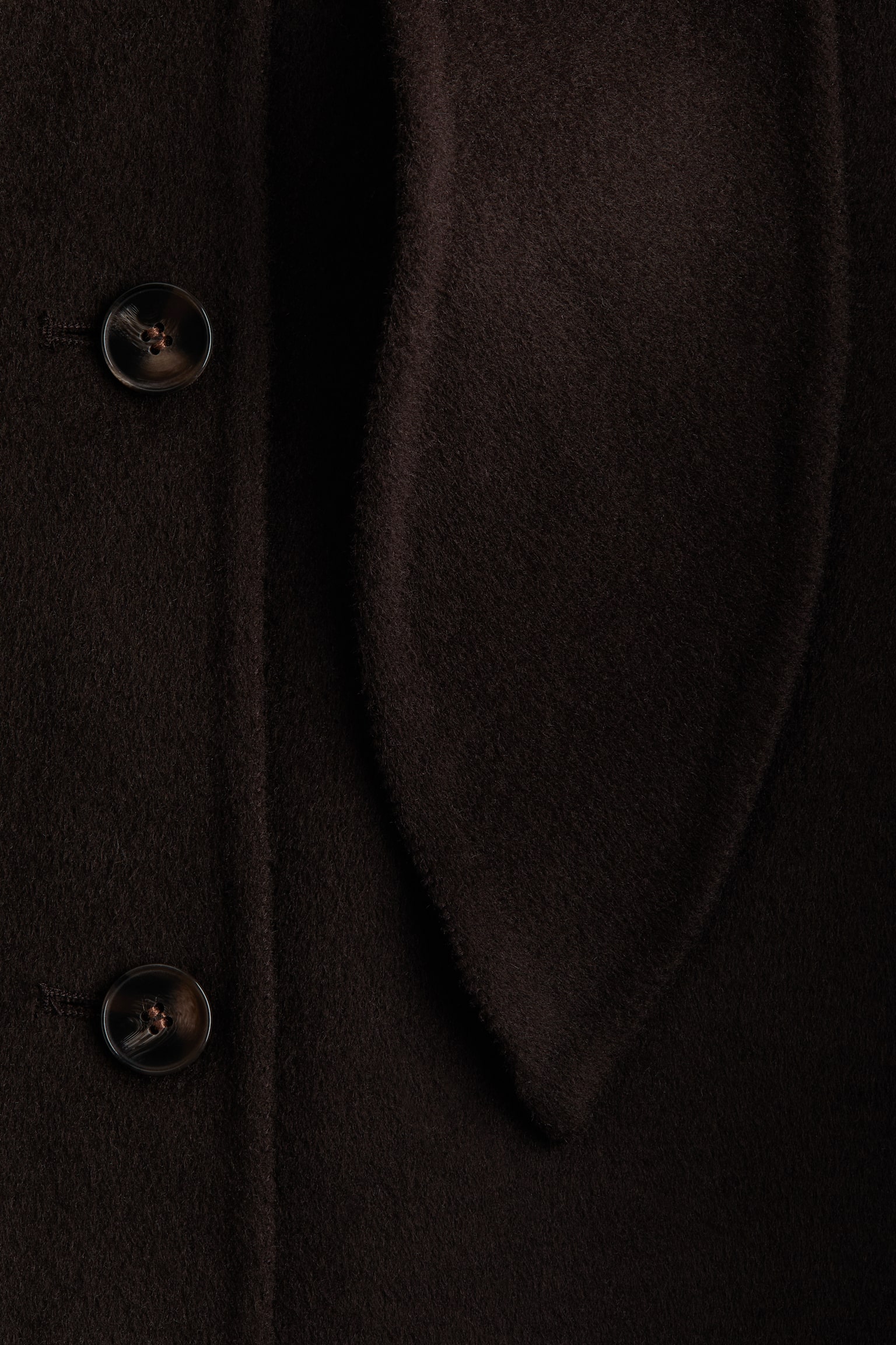 Handmade wool-blend jacket - Dark brown/Cream - 7