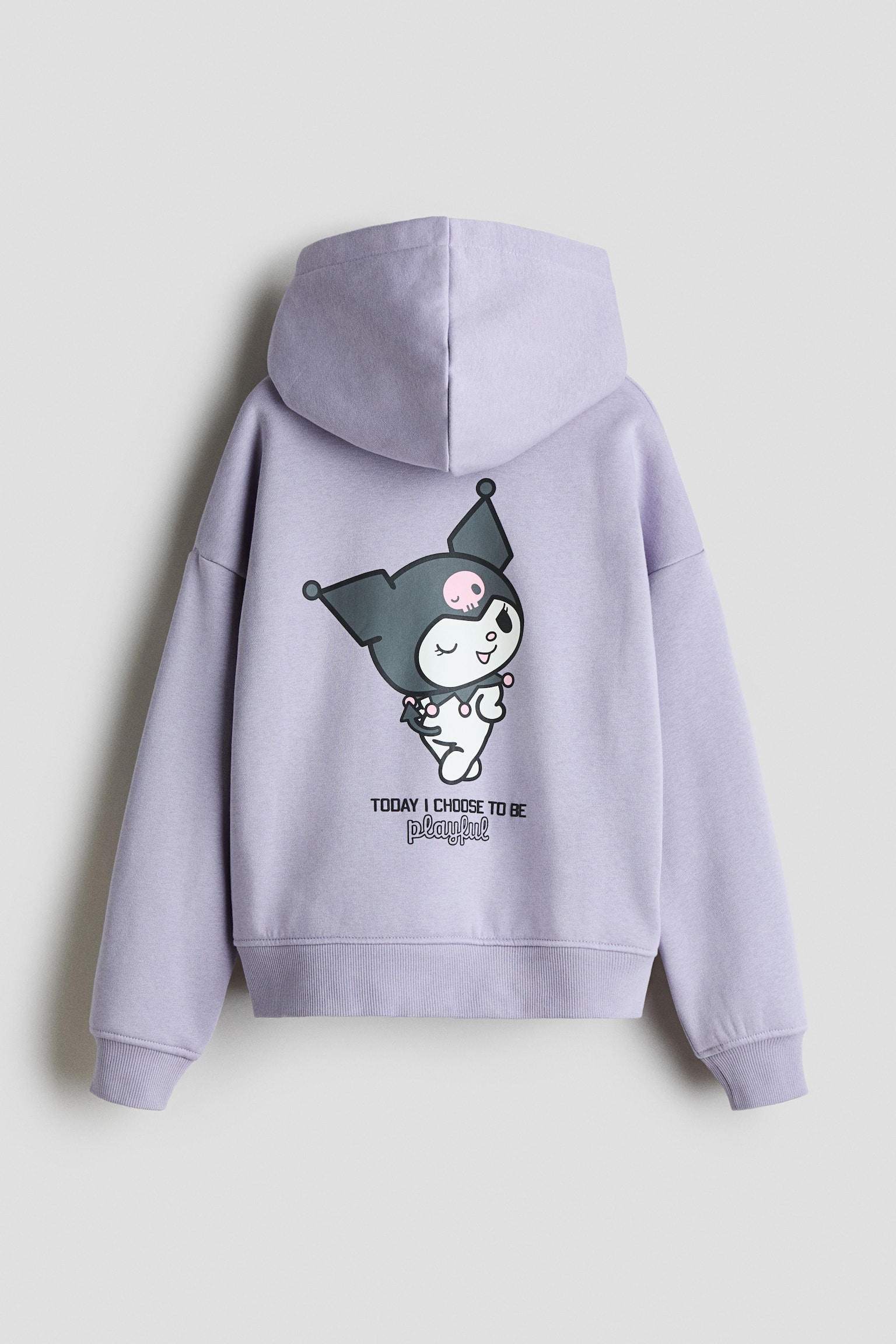 Motif-detail hoodie - Purple/Kuromi/Red/The Grinch/White/Snoopy/Light grey marl/Cinnamoroll/Cream/The Rolling Stones/Light pink/Kuromi/Light grey marl/Lilo & Stitch/White/Harry Potter/Dark brown/SmileyWorld®/Light pink/Pusheen the Cat - 3