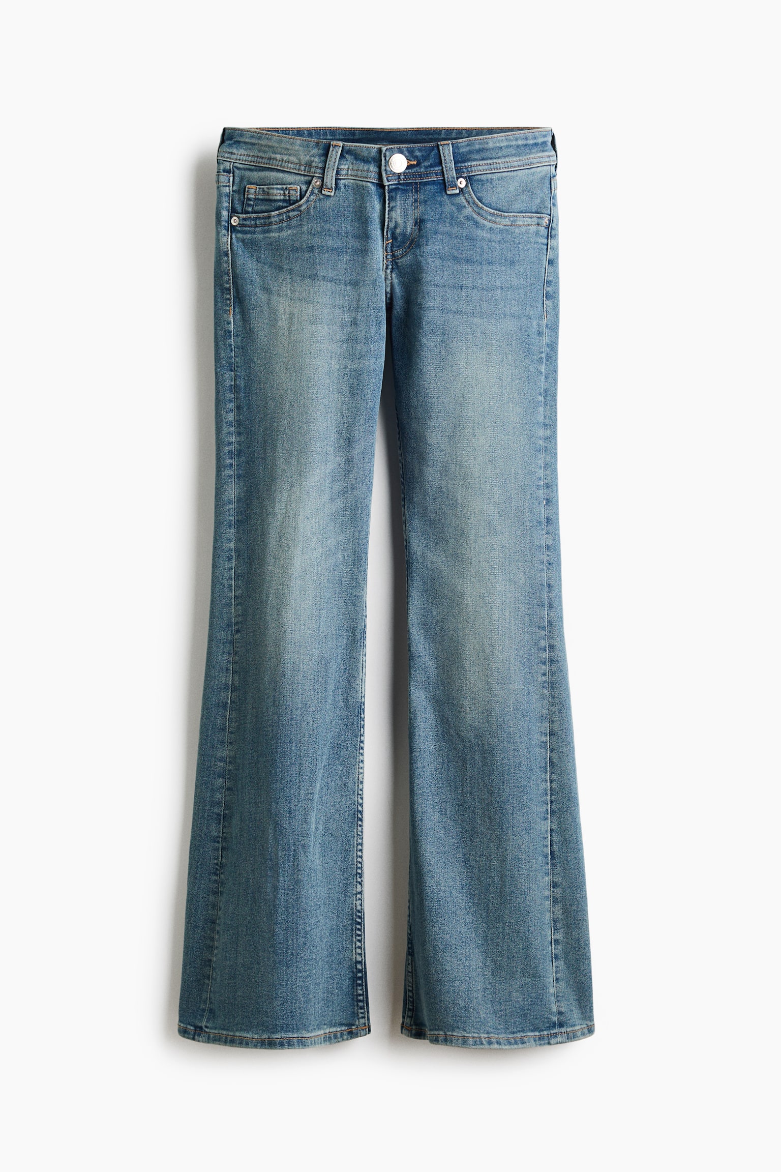 Flared Ultra Low Waist Jeans - Denim blue/Světle šedý denim/Tmavý denim blue/Světlý denim blue - 1