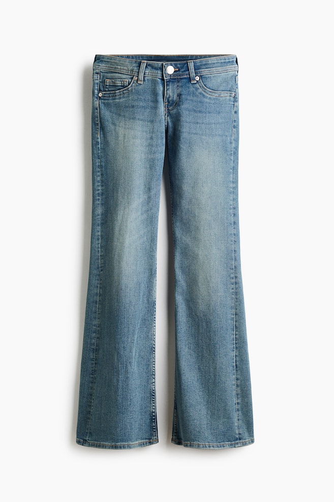 Flared Ultra Low Waist Jeans - Denim blue/Dark denim blue/Light denim grey/Light denim blue - 1