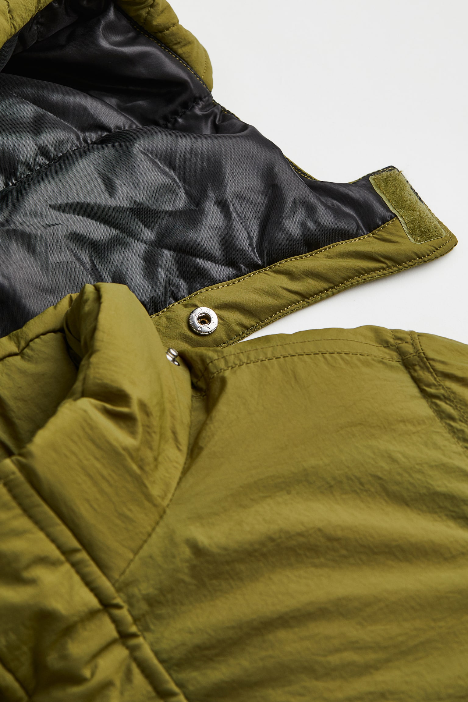 Padded nylon parka - Dark olive green - 3