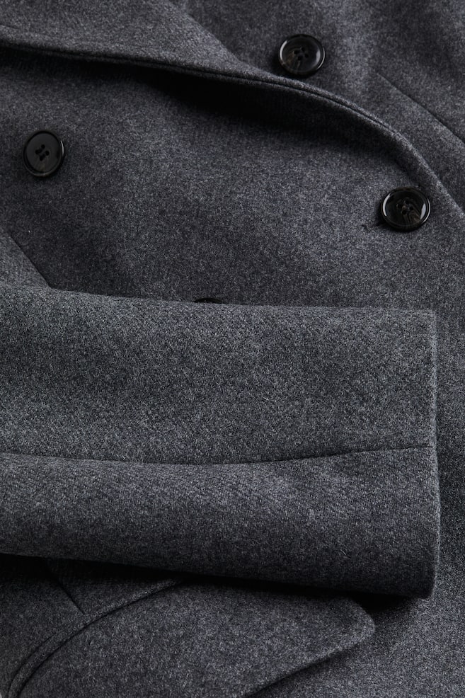 Wool-blend coat - Dark grey/Black - 8