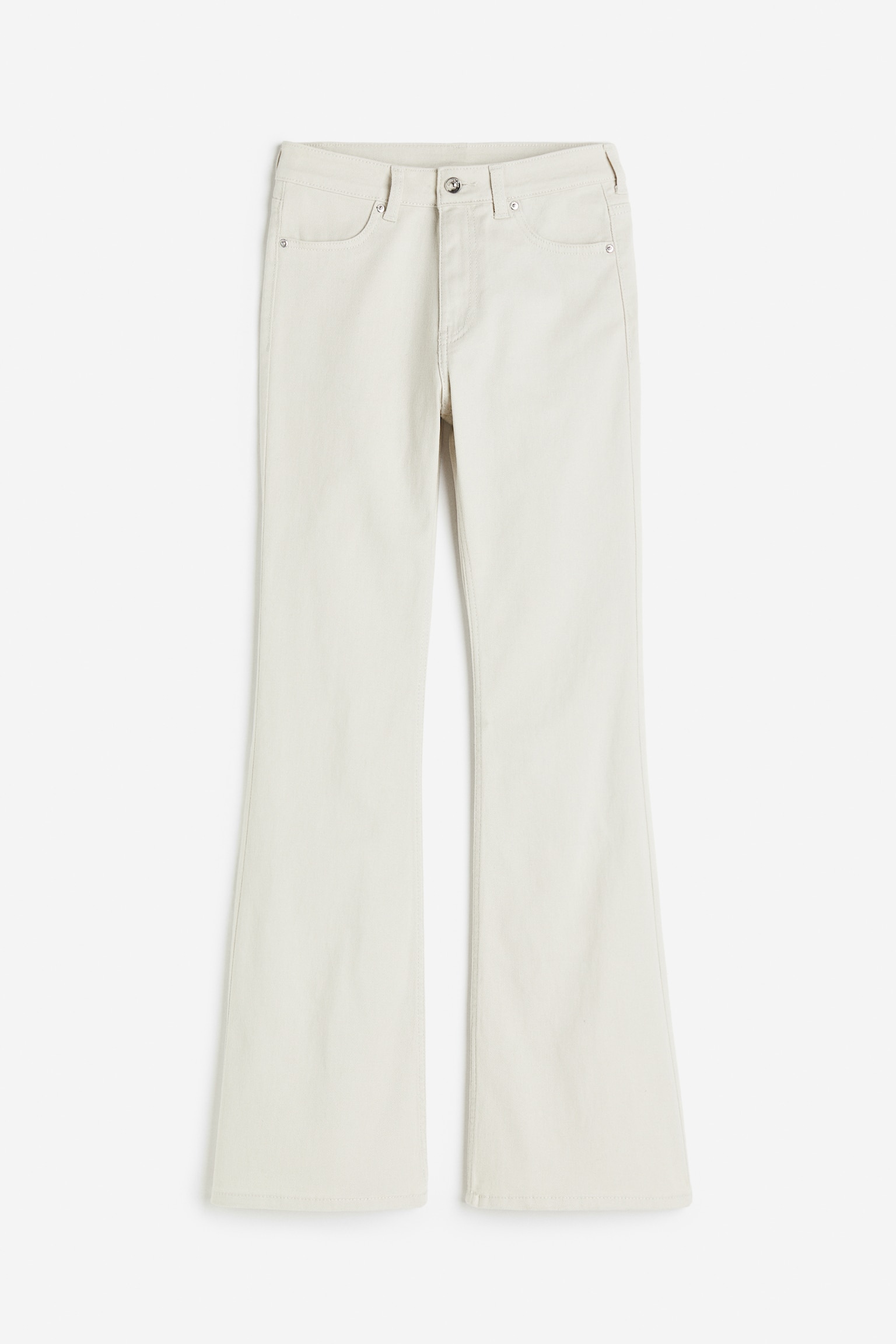 Flared twill trousers - Light beige/Black/Grey/Light grey - 2