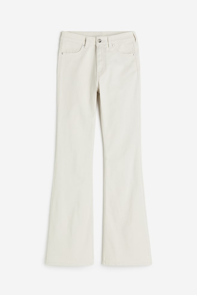 Flared twill trousers - Light beige/Black/Dark grey/Light beige/dc/dc/dc/dc - 1