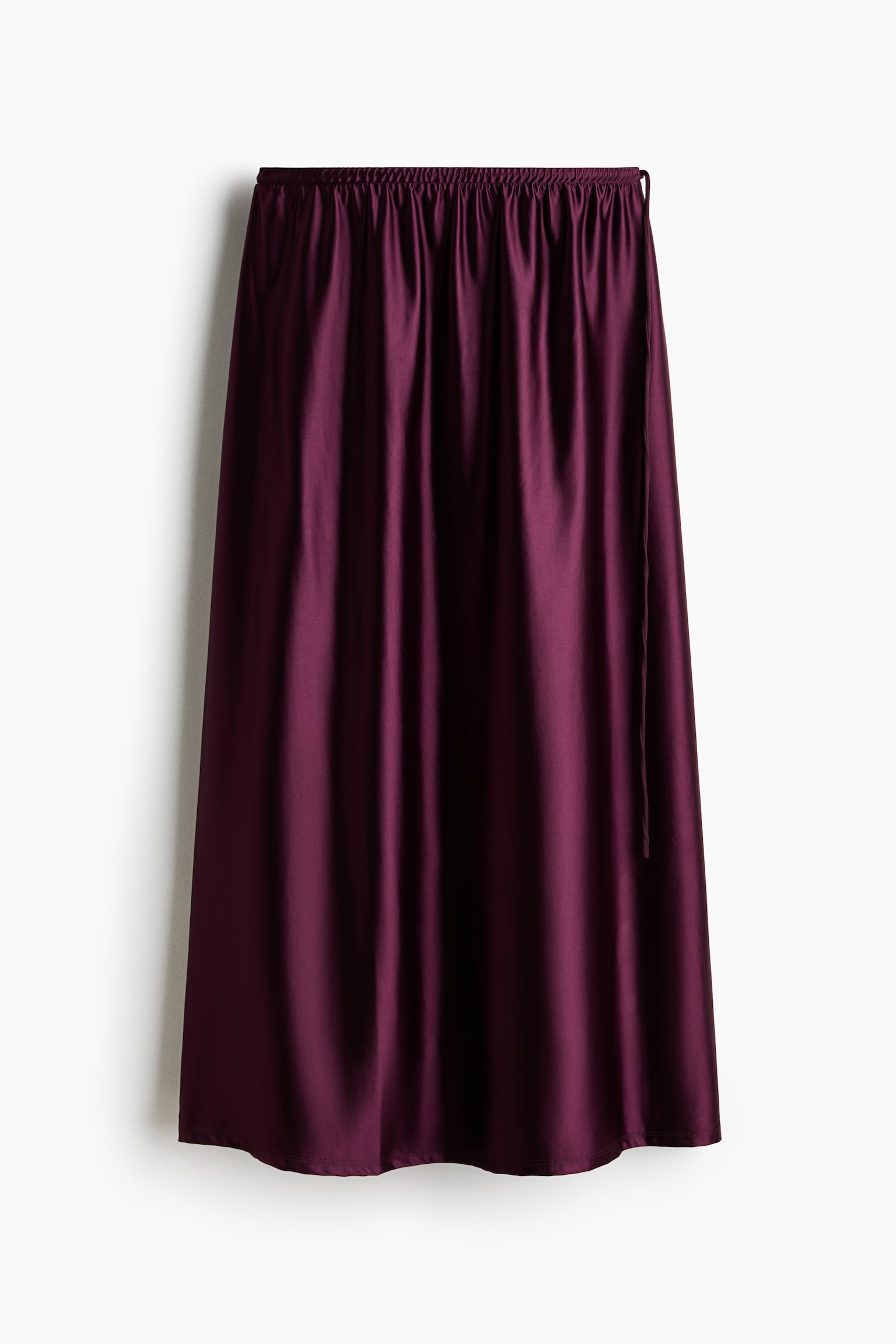 Drawstring-detail skirt - Burgundy/Black/Khaki green/Dark brown - 2