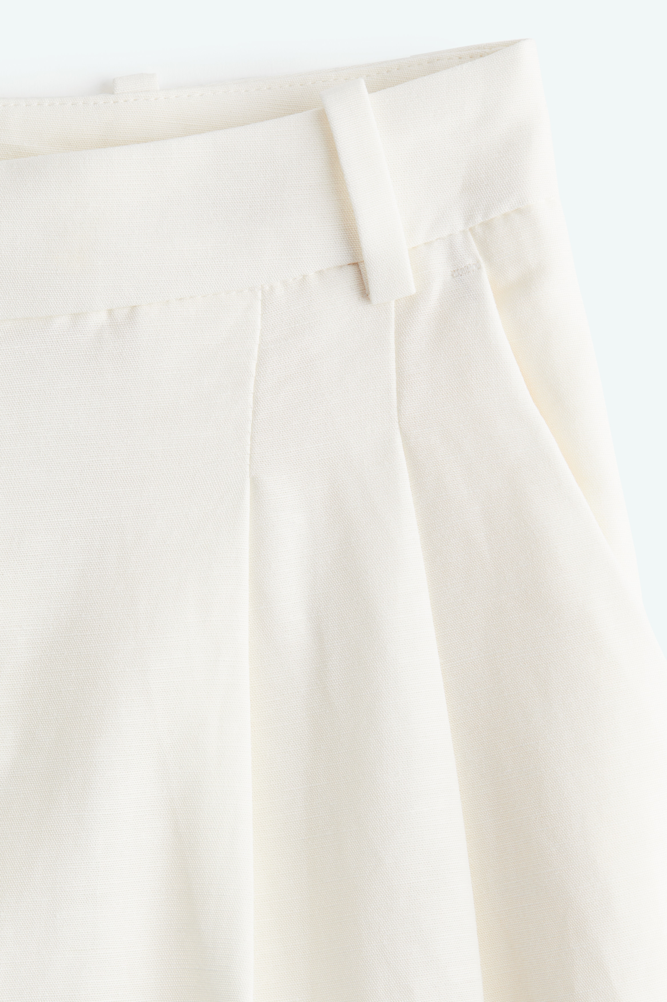 Wide linen-blend trousers