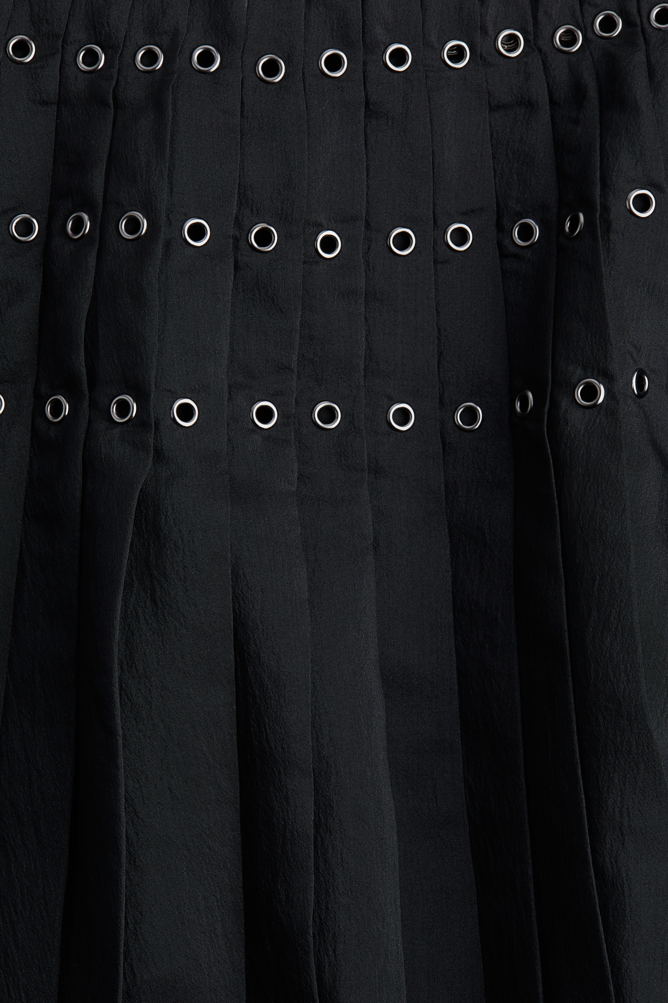 Eyelet-detail plissé skirt
