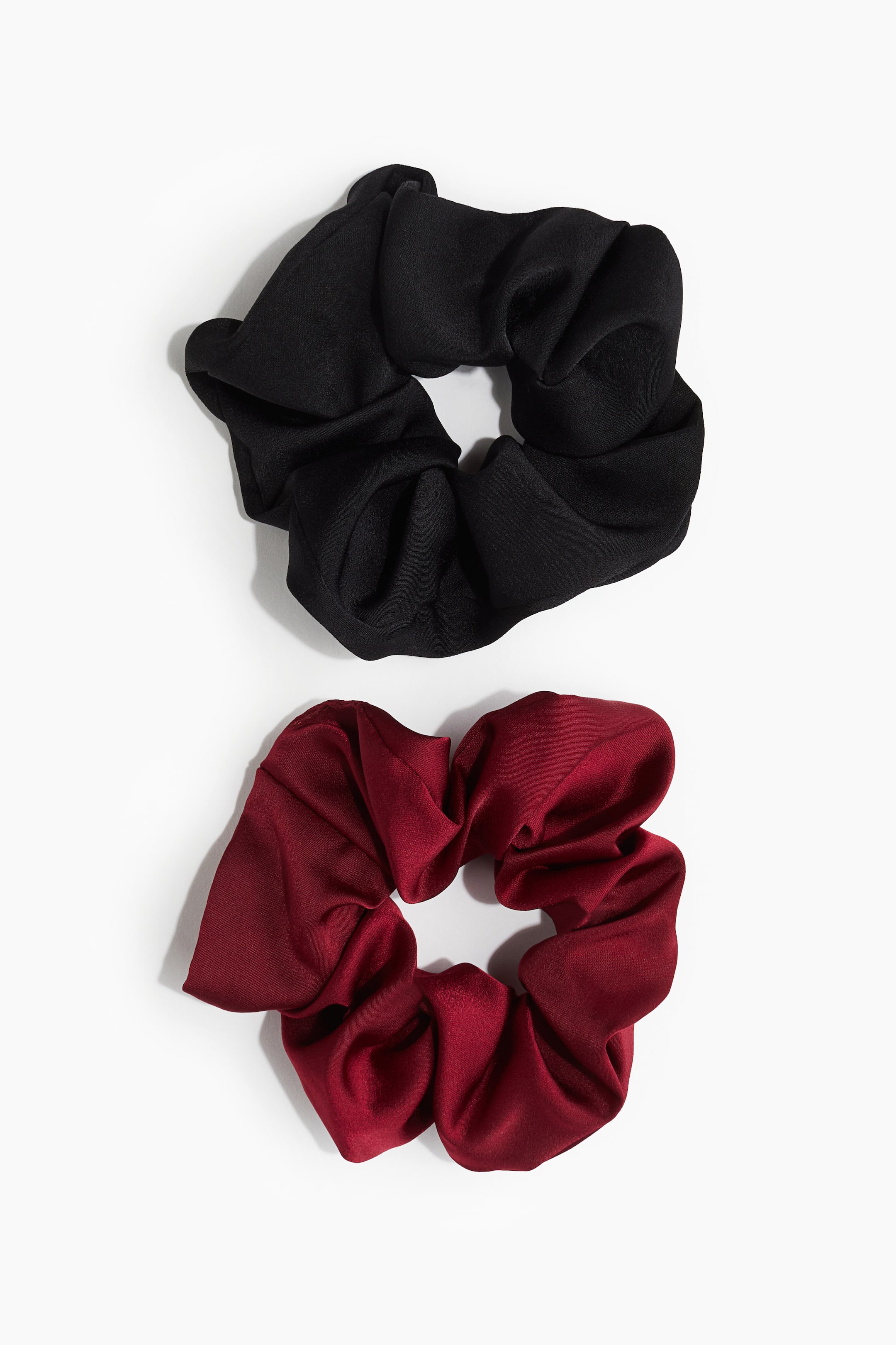 2-pack de scrunchies - Rojo oscuro/Negro - Ladies | H&M MX