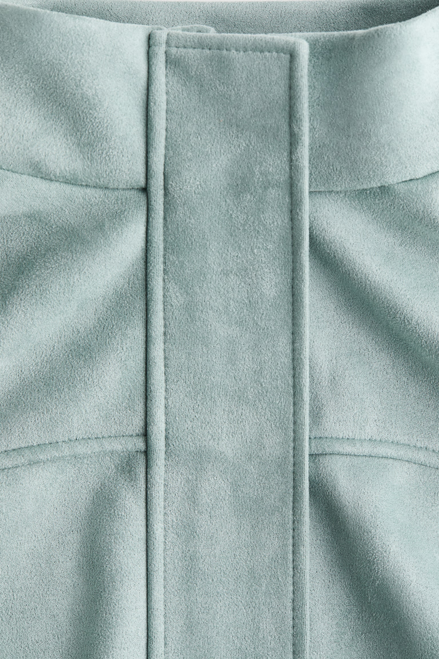 Oversized jacket - Light dusty turquoise/Light brown - 4