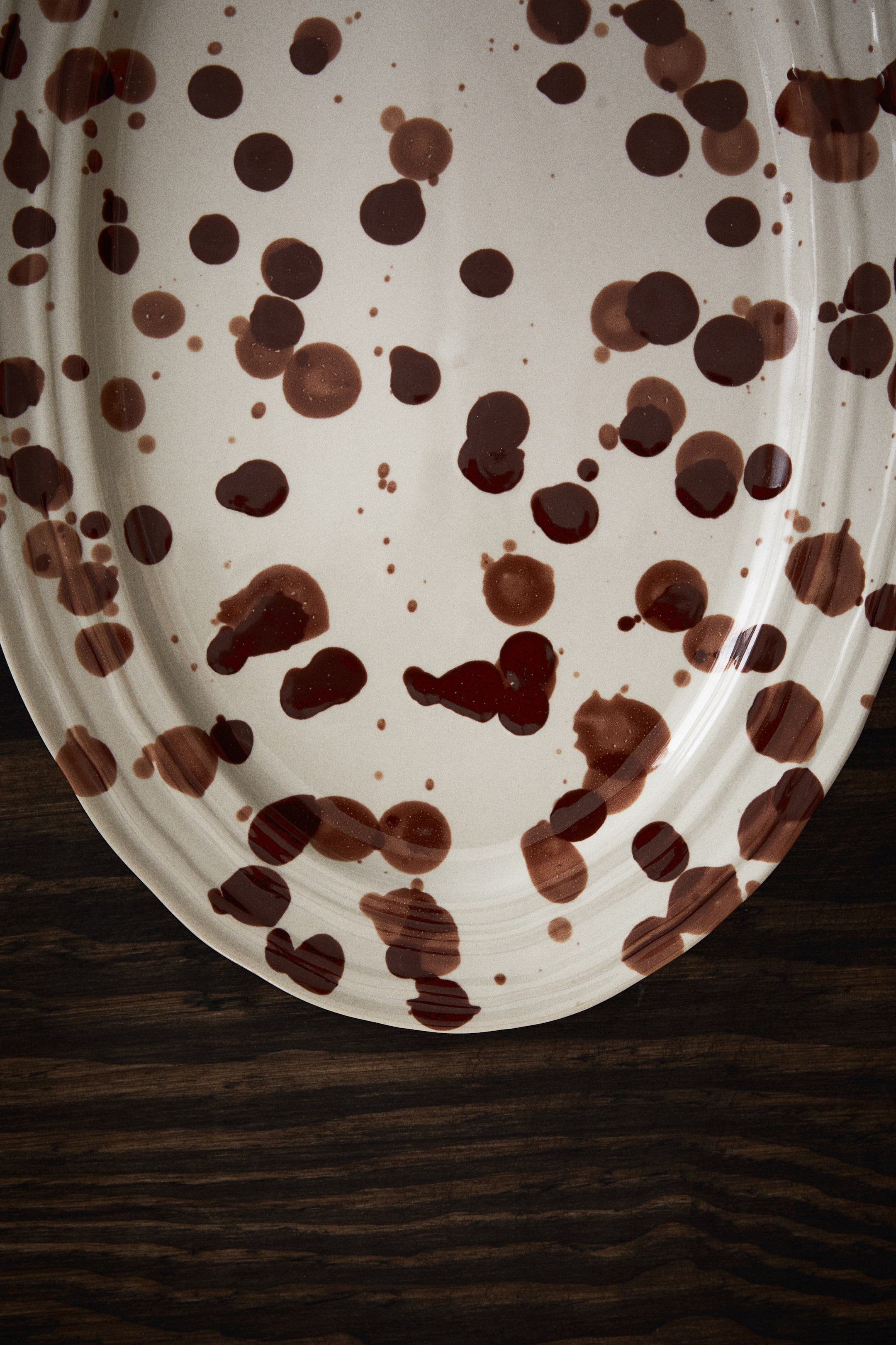 Speckled-Glaze Stoneware Serving Plate