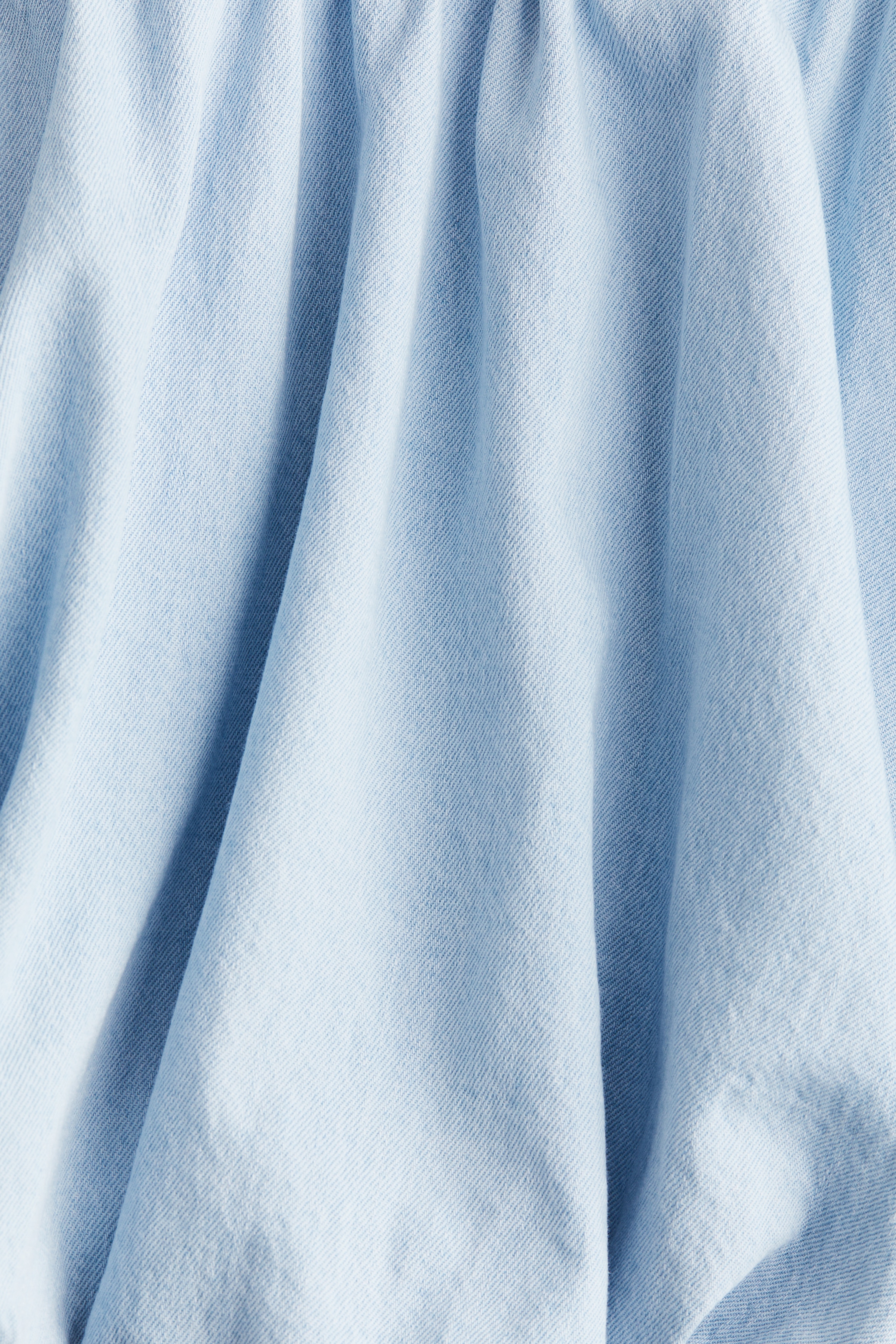 Bubble-hem denim skirt
