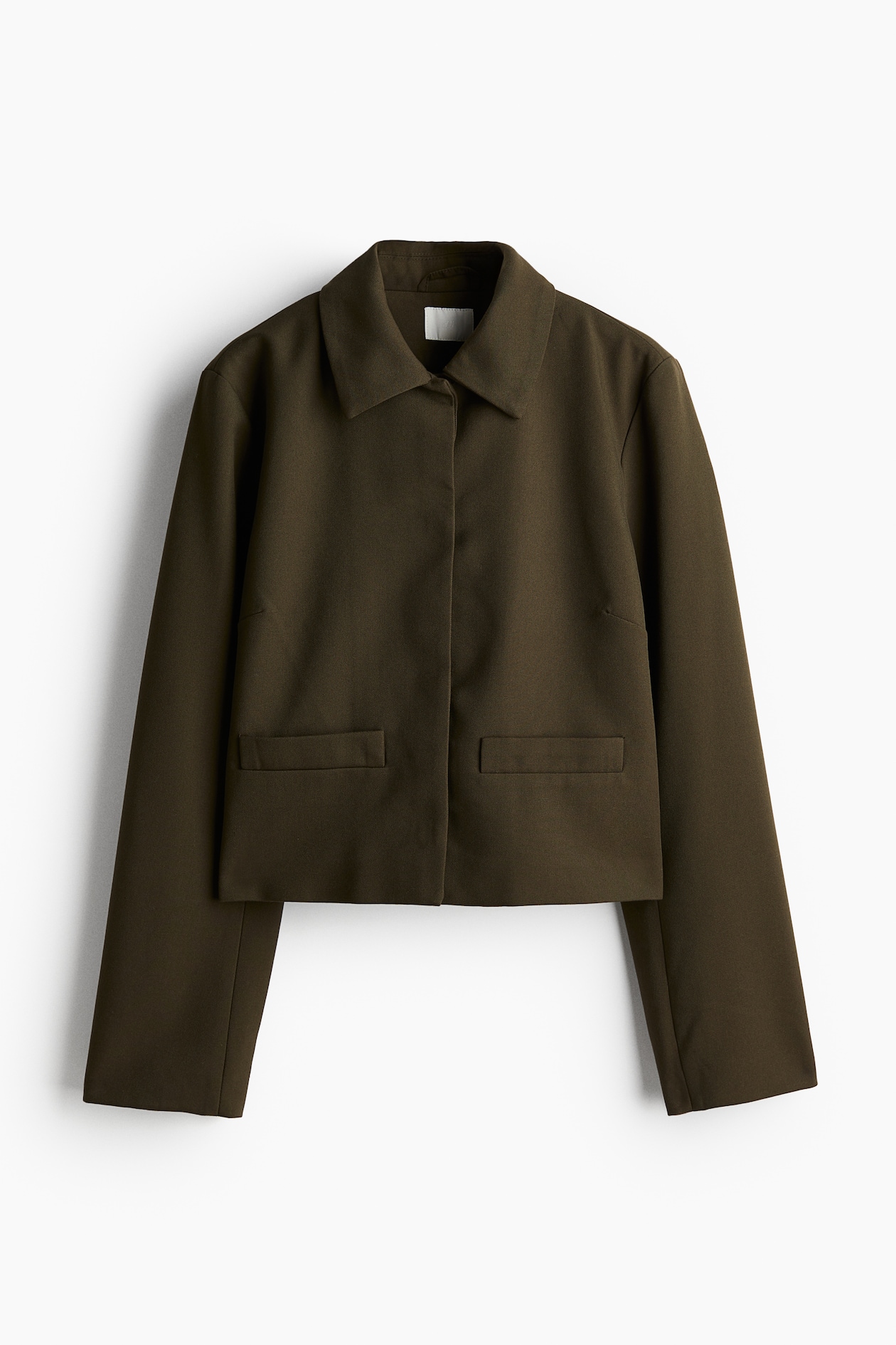 襟付きジャケット - ダークカーキグリーン - レディース | H&M JP