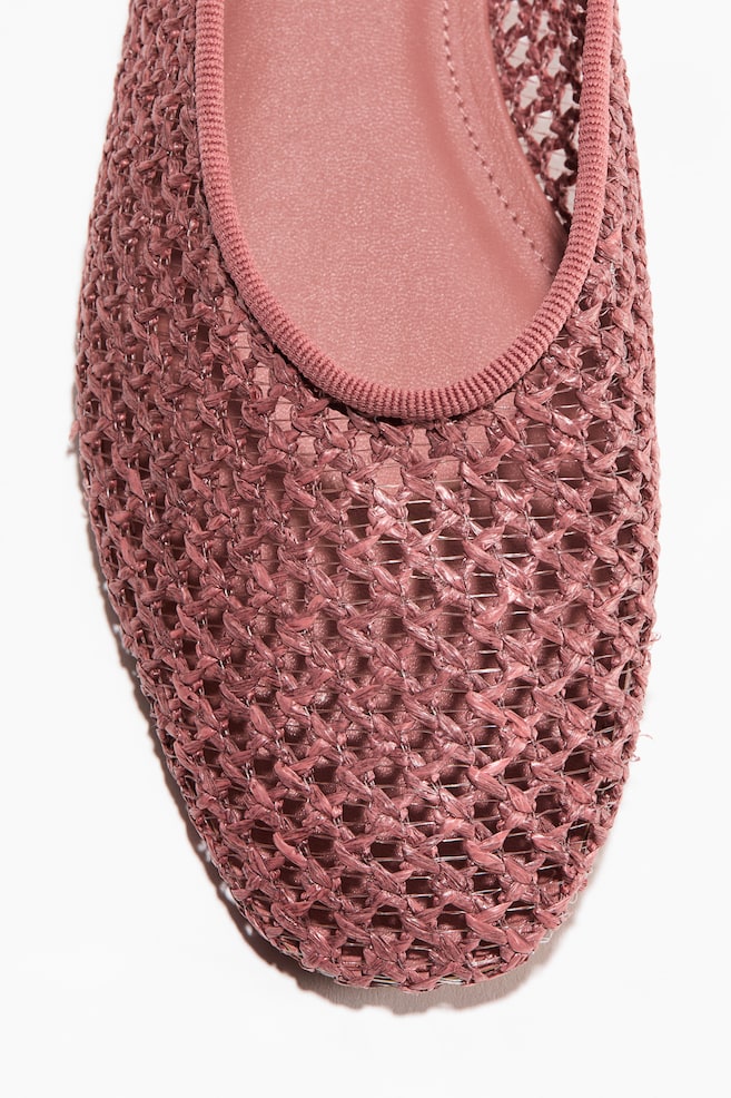 Braided ballet flats-Dusty red - 4