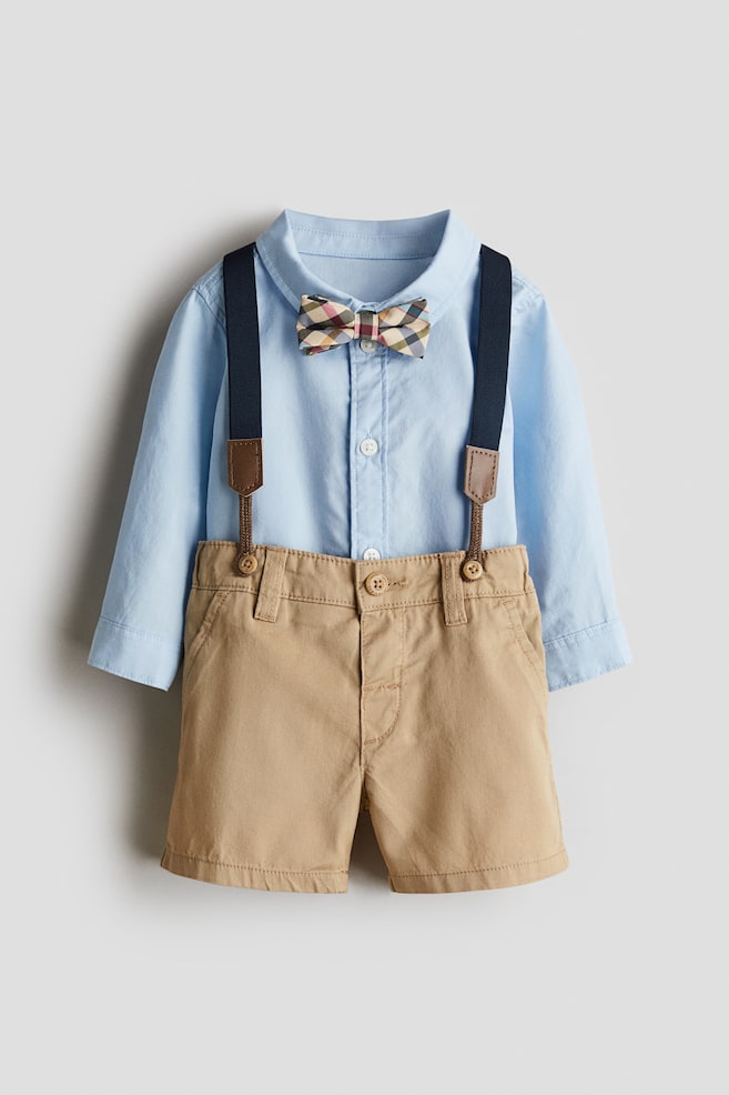 Ensemble habillé 3 pièces - Bleu/beige - 1
