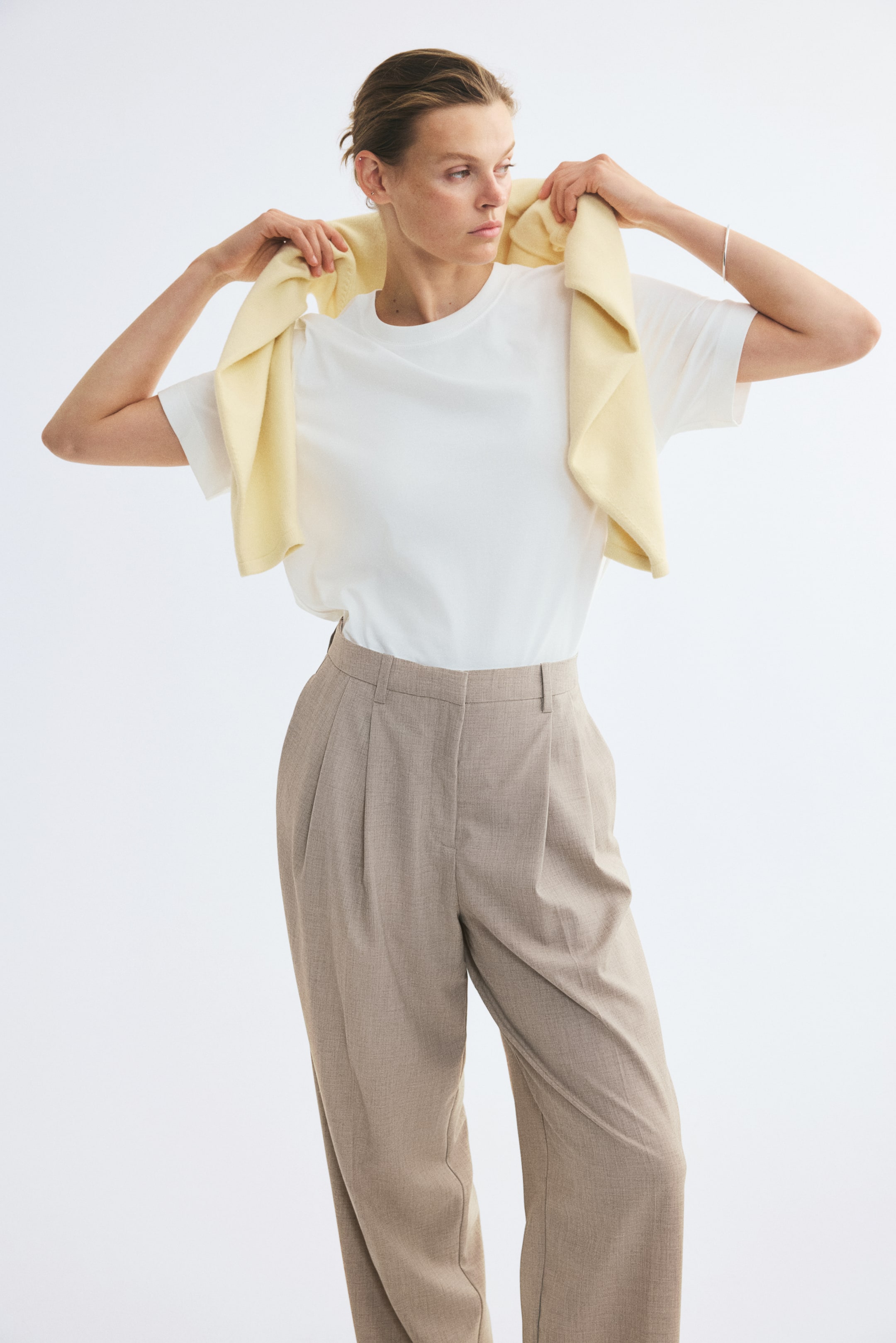 Barrel-Leg Dress Pants