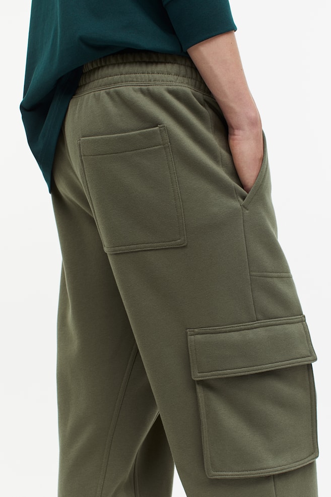 Relaxed Fit Cargo joggers - Khaki green/Black - 7