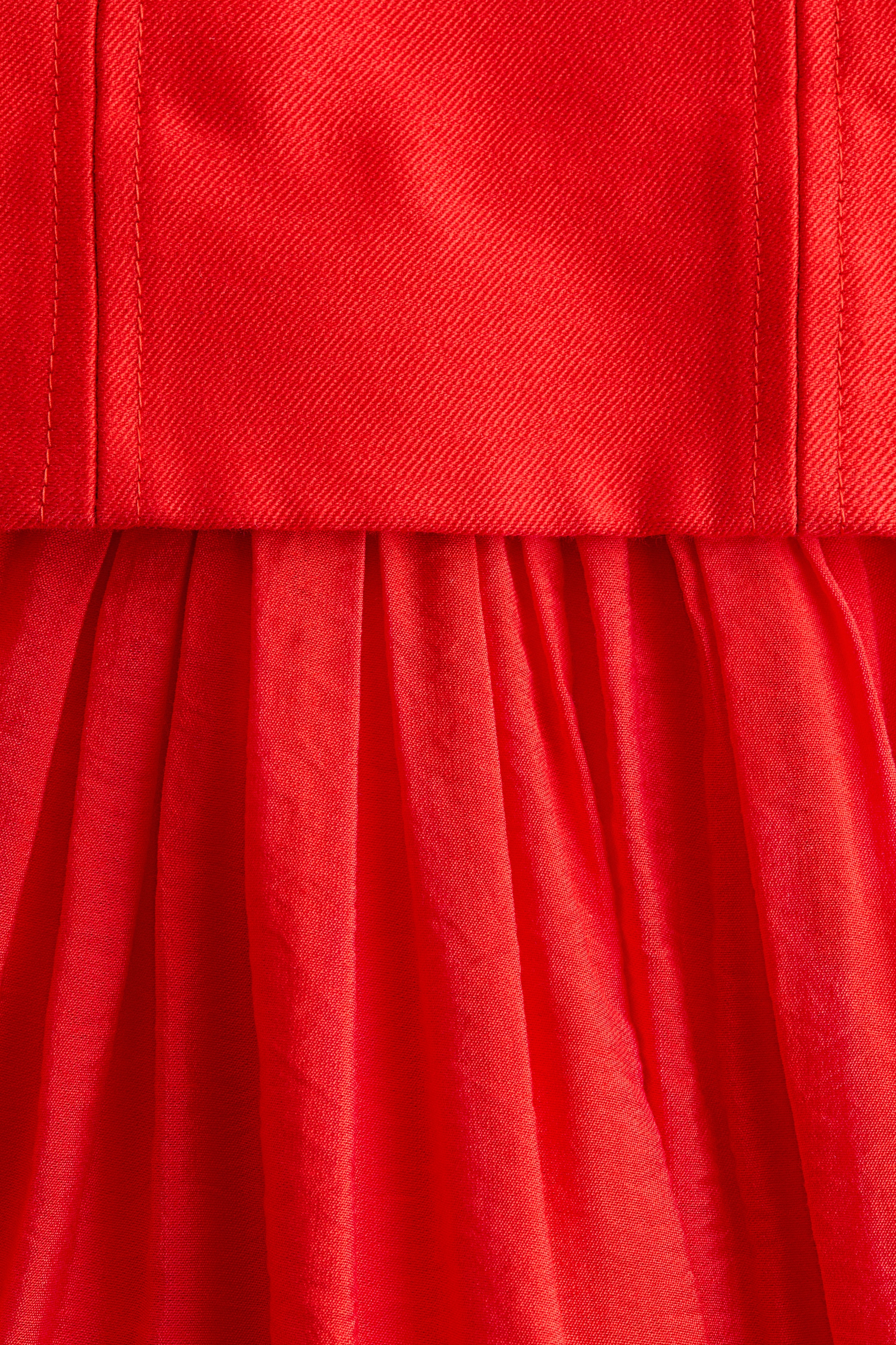 h&m red bandeau dress Women's Bright red Smocked bandeau dress