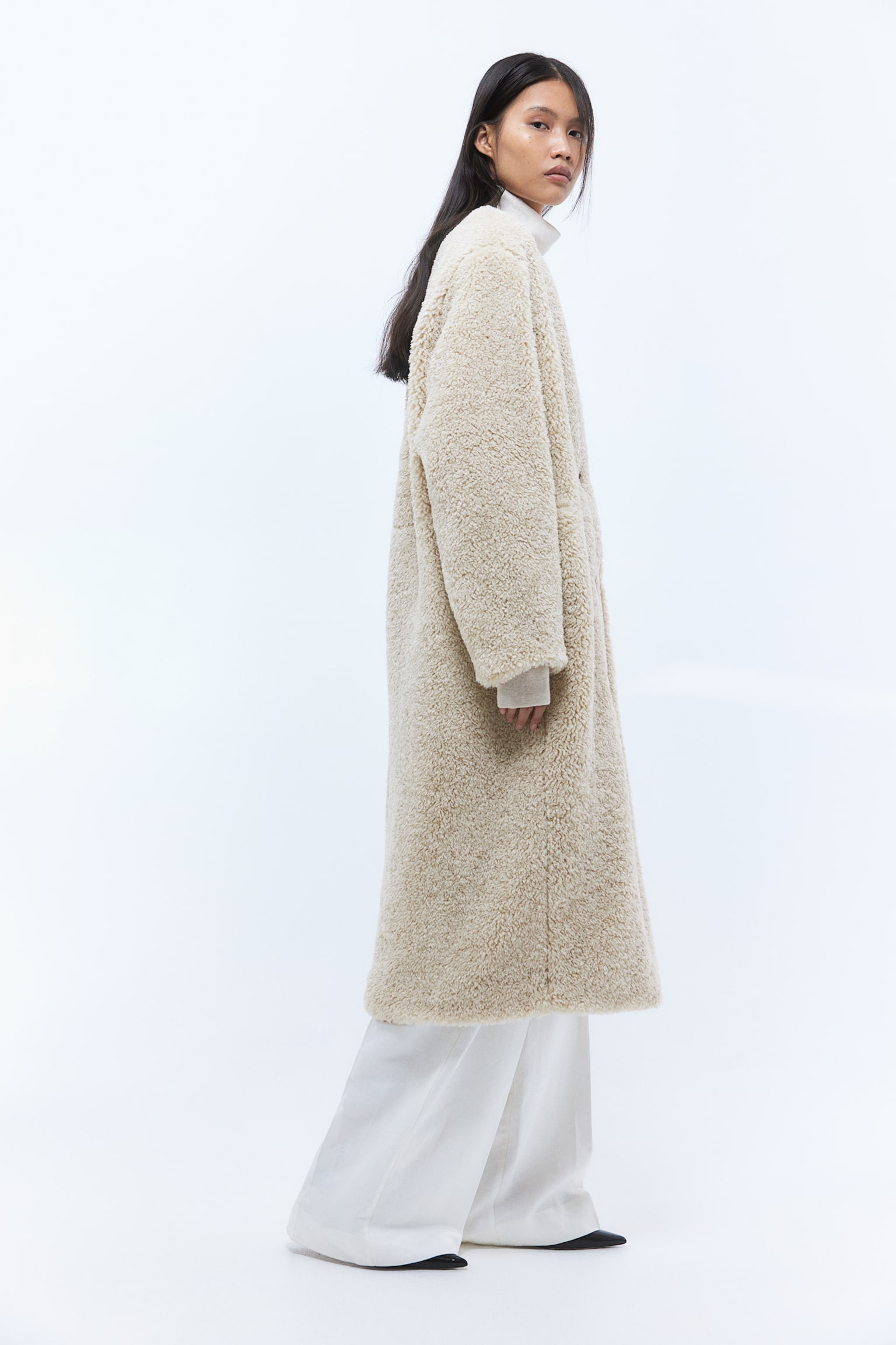 Teddy maxi coat - Light beige - 6