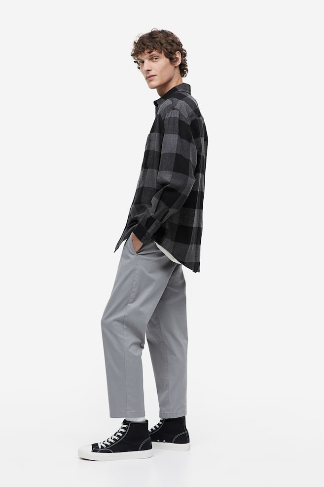 Relaxed Fit Flannel shirt - Dark grey/Checked/Black/Checked/Red/Checked/Dark green/Checked - 4