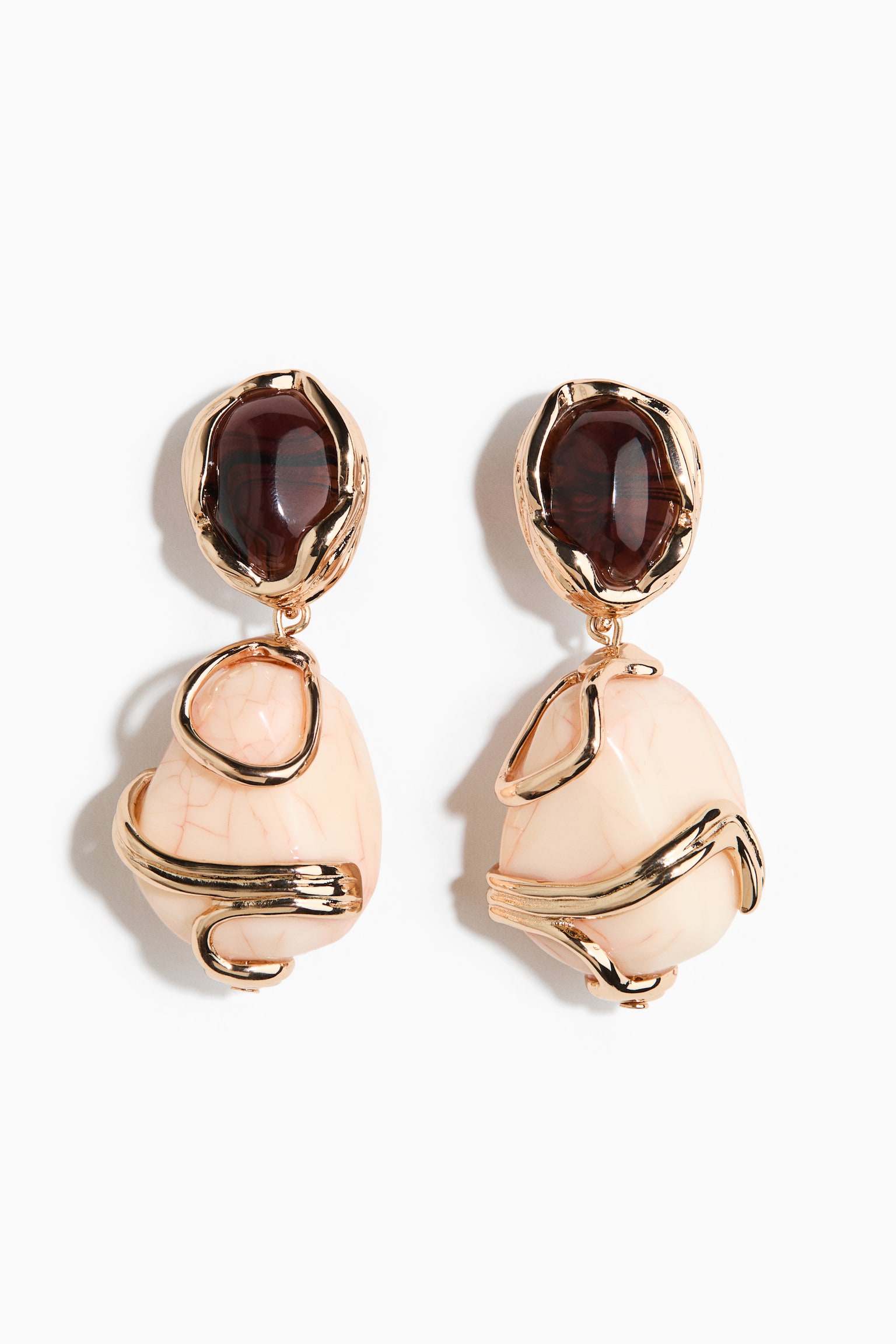 Pendant Earrings - Gold-colored
