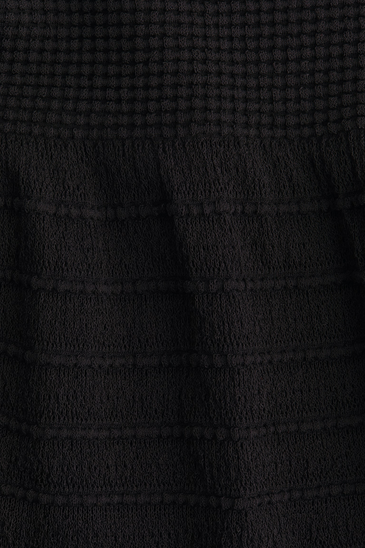 Textured-knit skirt - Black - 5