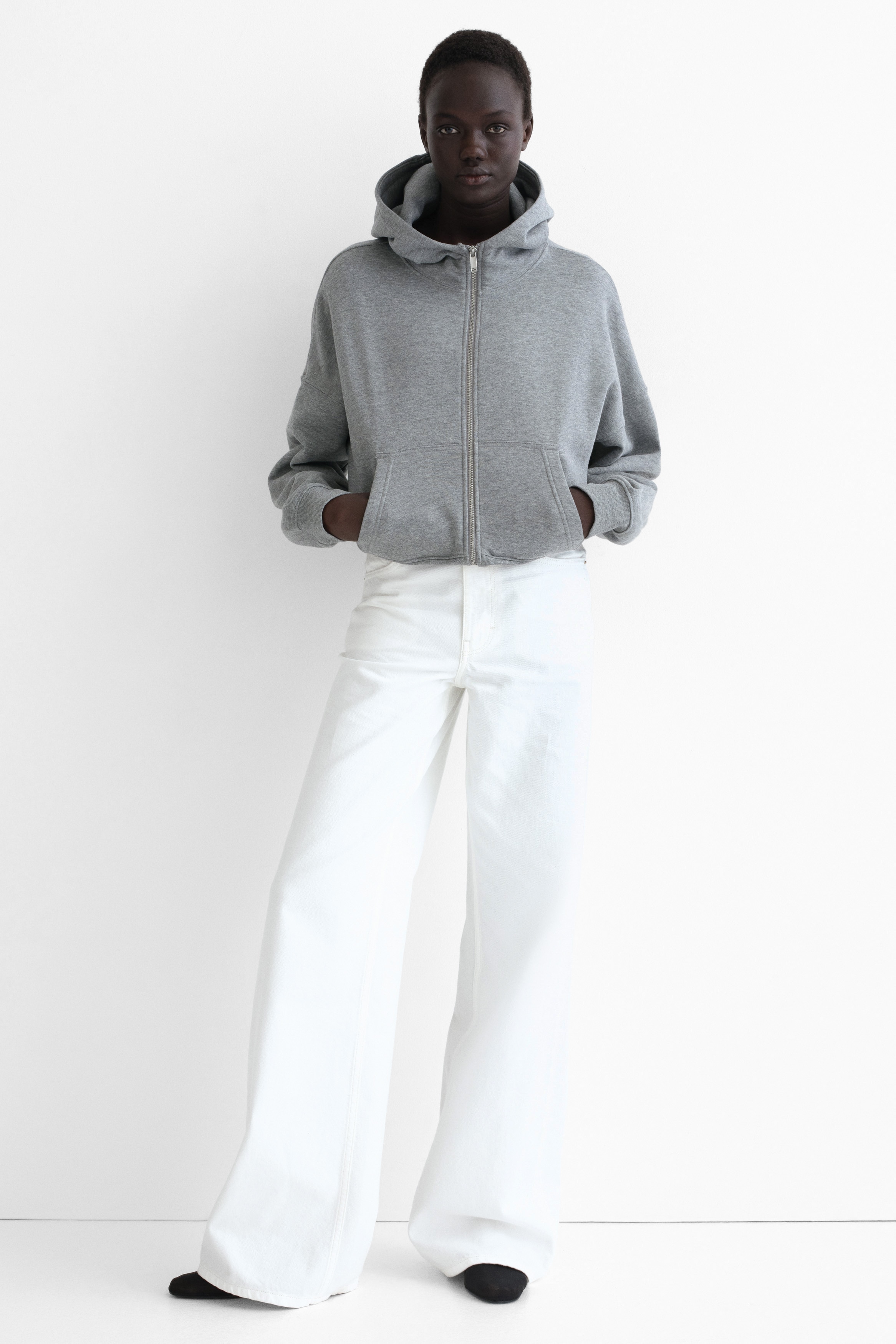 Zip-through hoodie